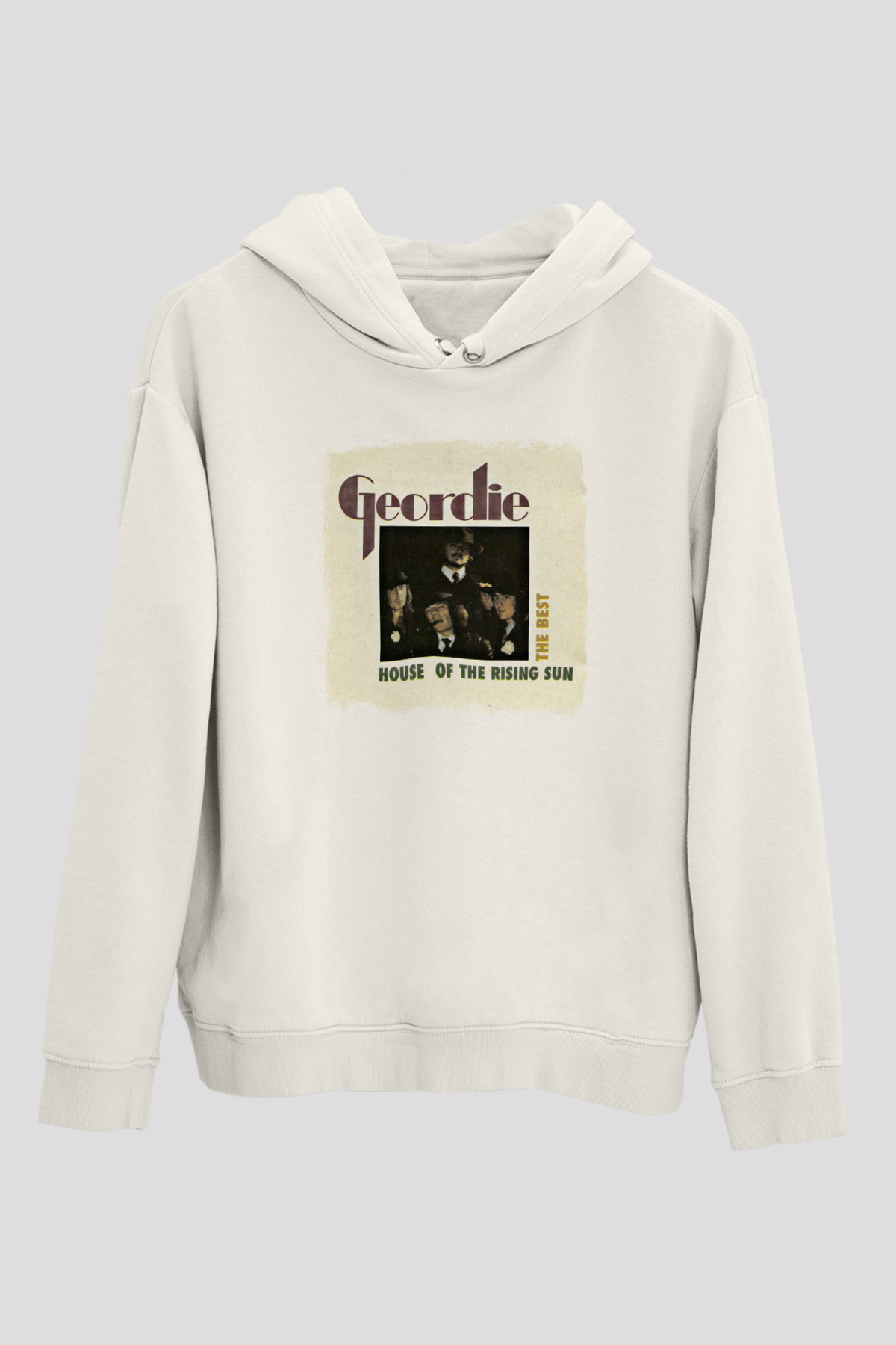 Geordie Baskılı Unisex Beyaz Hoodie