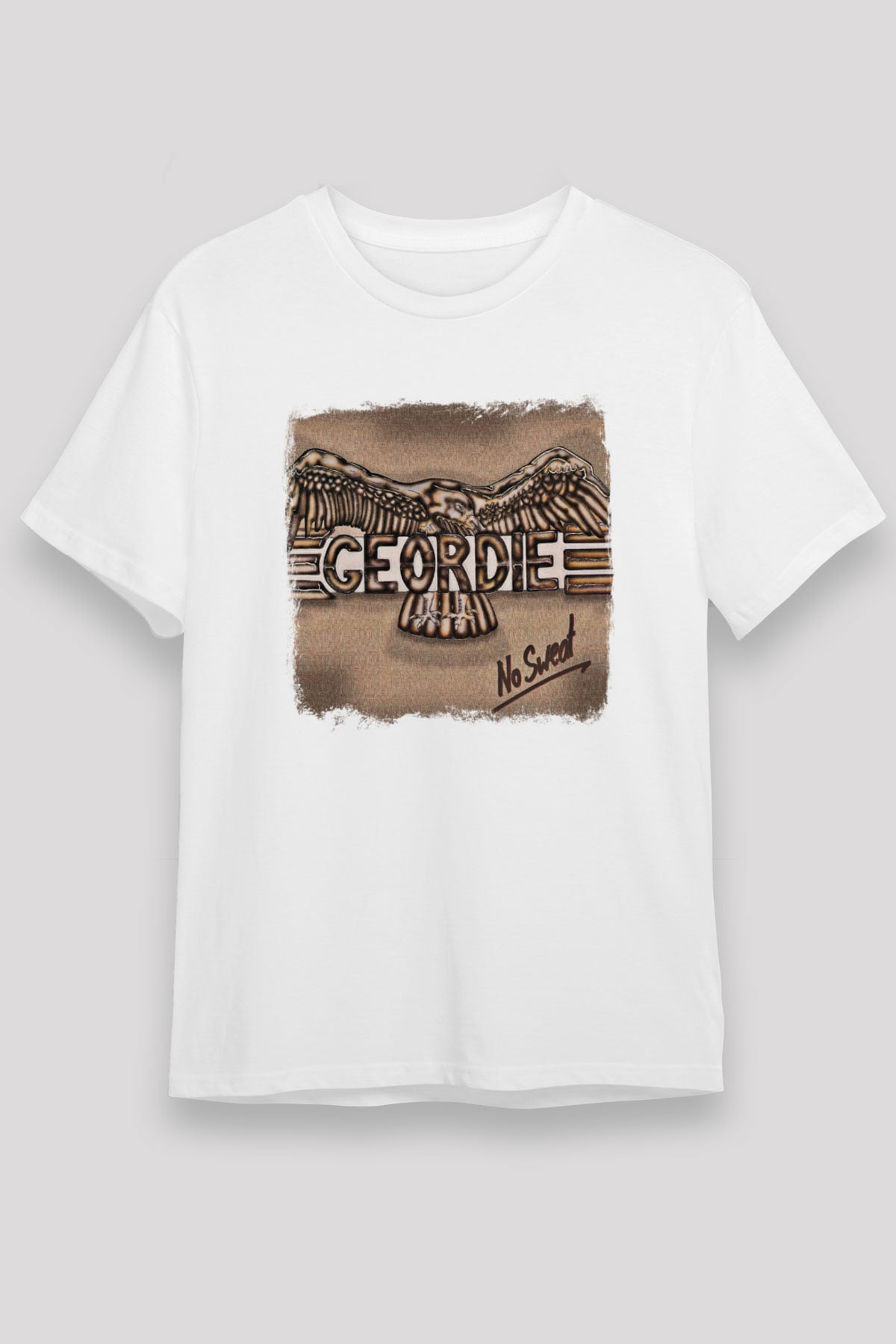 Geordie Baskılı Unisex Beyaz Tişört