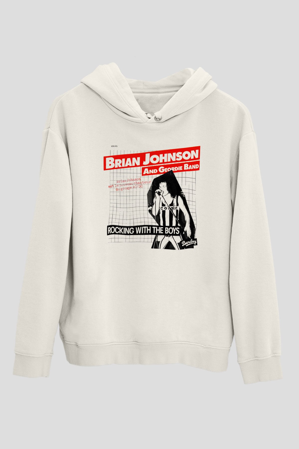 Geordie Beyaz Unisex Kapşonlu Sweatshirt