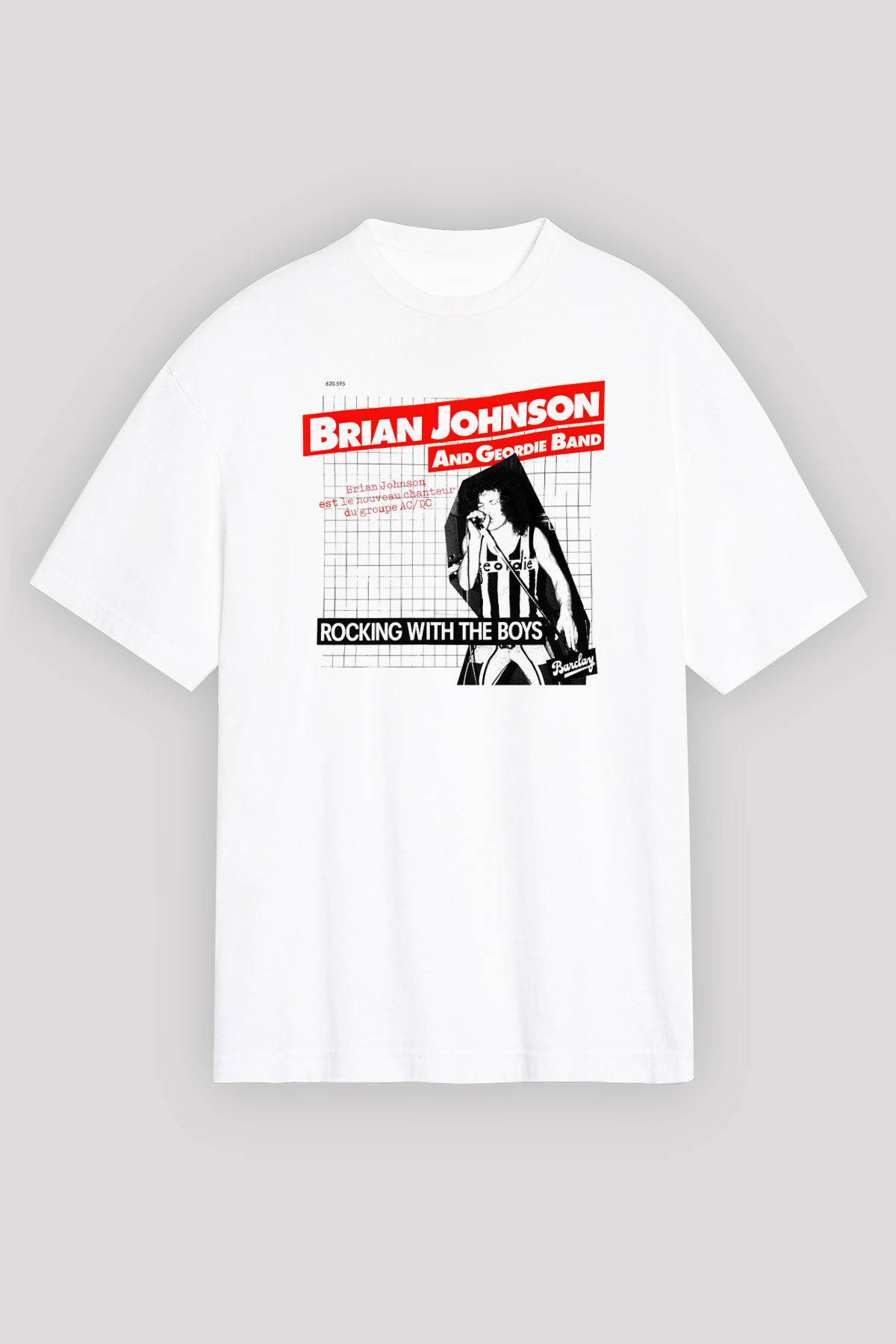 Geordie Beyaz Unisex Oversize Tişört T-Shirt