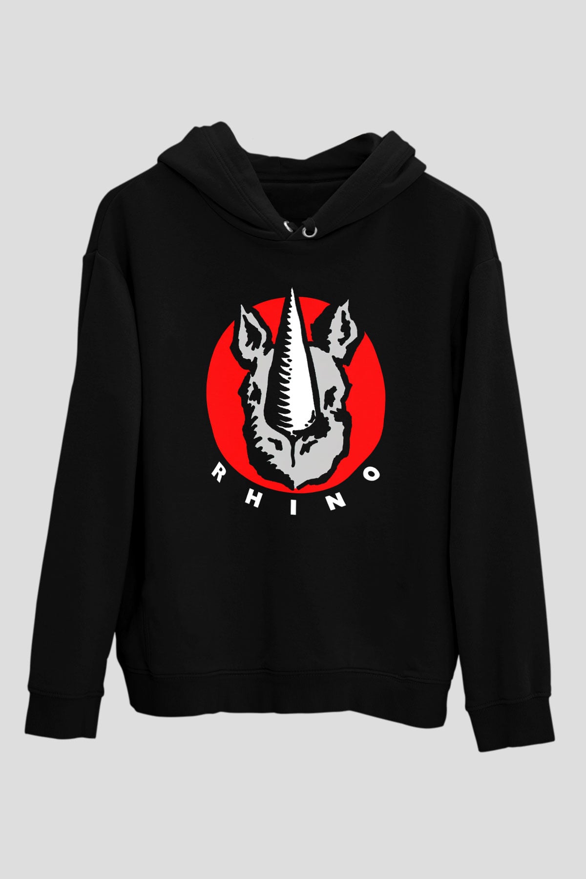 Gergedan Siyah Unisex Hoodie