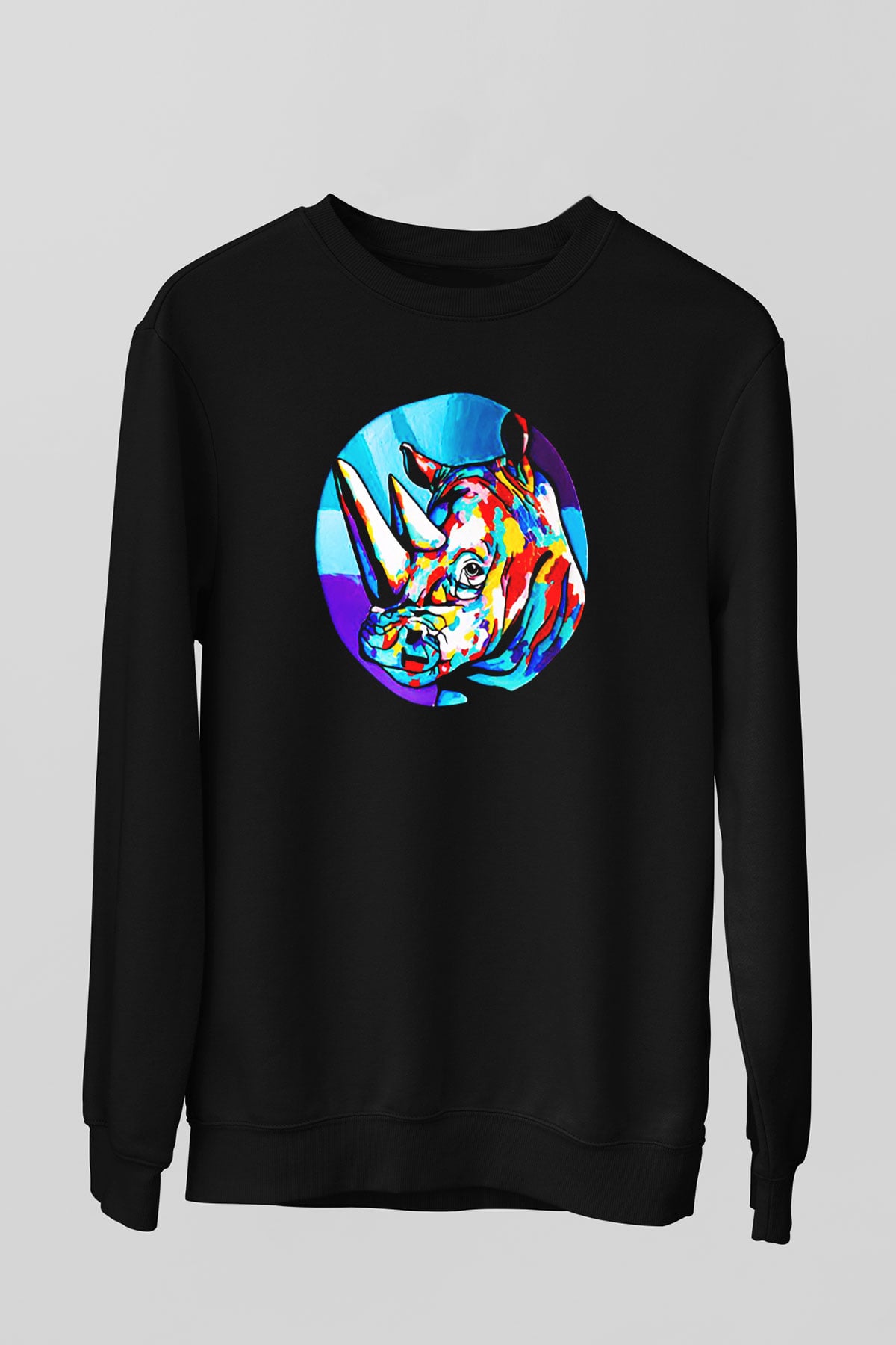 Gergedan Siyah Unisex Sweatshirt