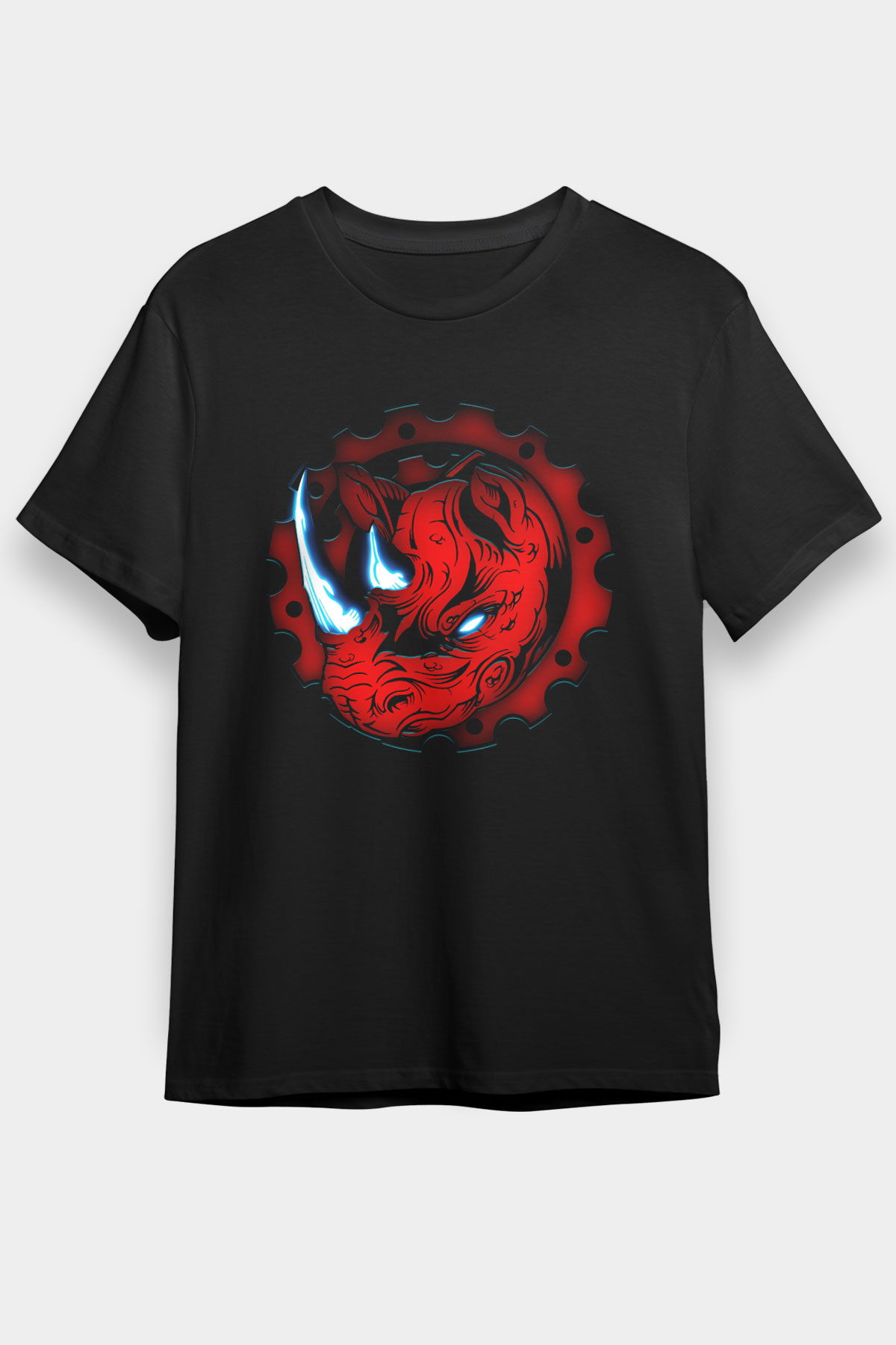 Gergedan Siyah Unisex Tişört T-Shirt - TişörtFabrikası