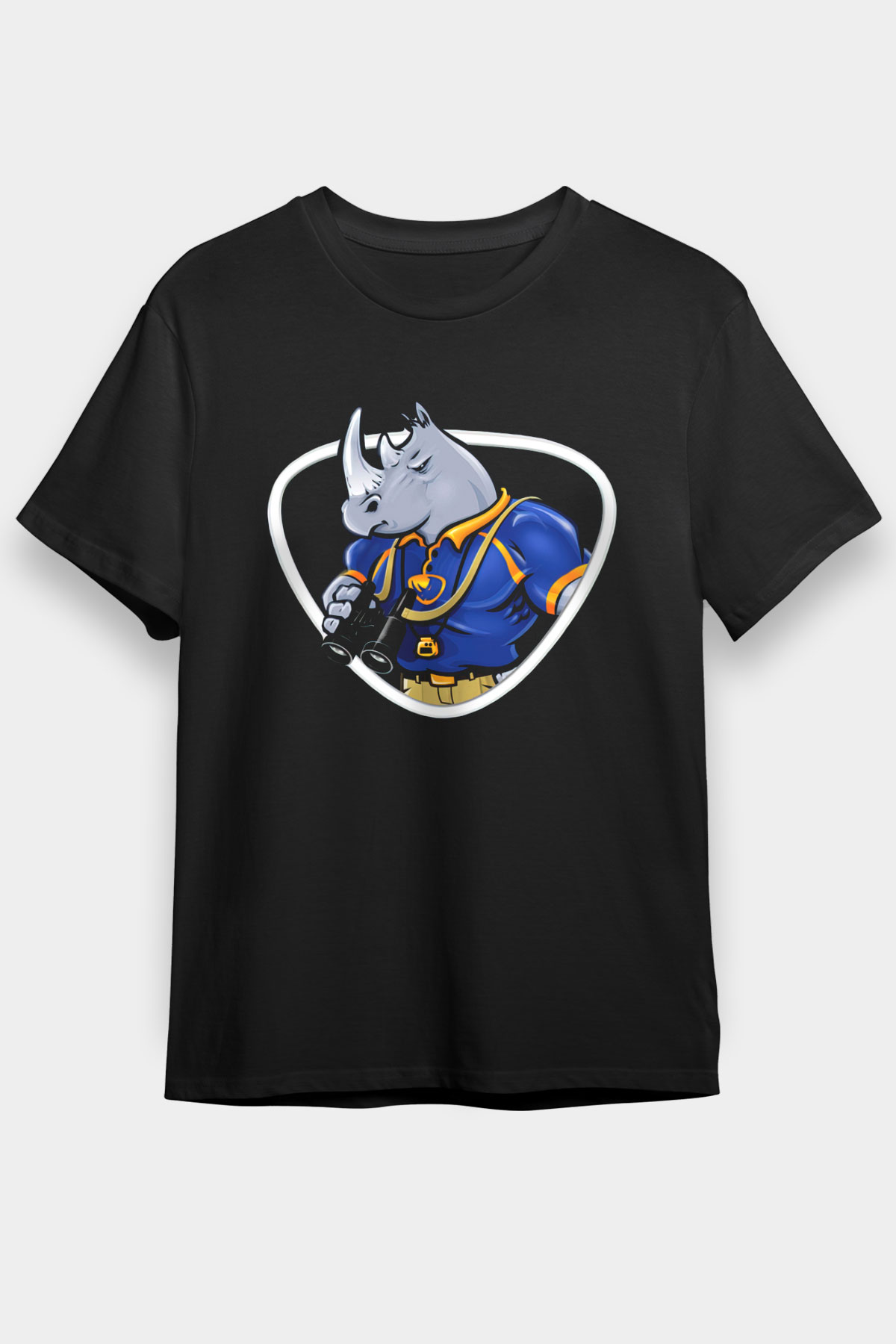 Gergedan Siyah Unisex Tişört T-Shirt - TişörtFabrikası
