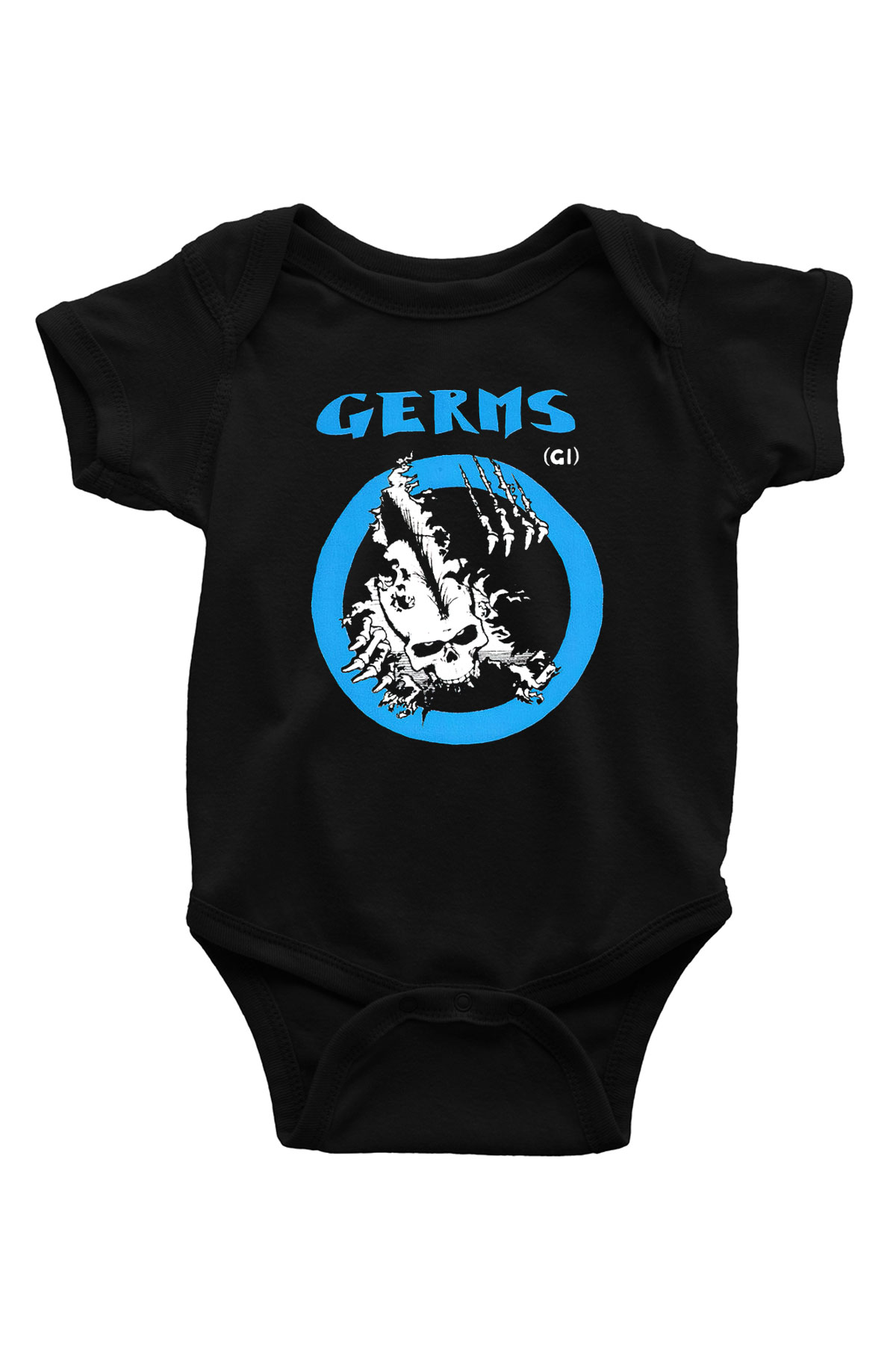 Germs Baskılı Siyah Bebek Body - Zıbın