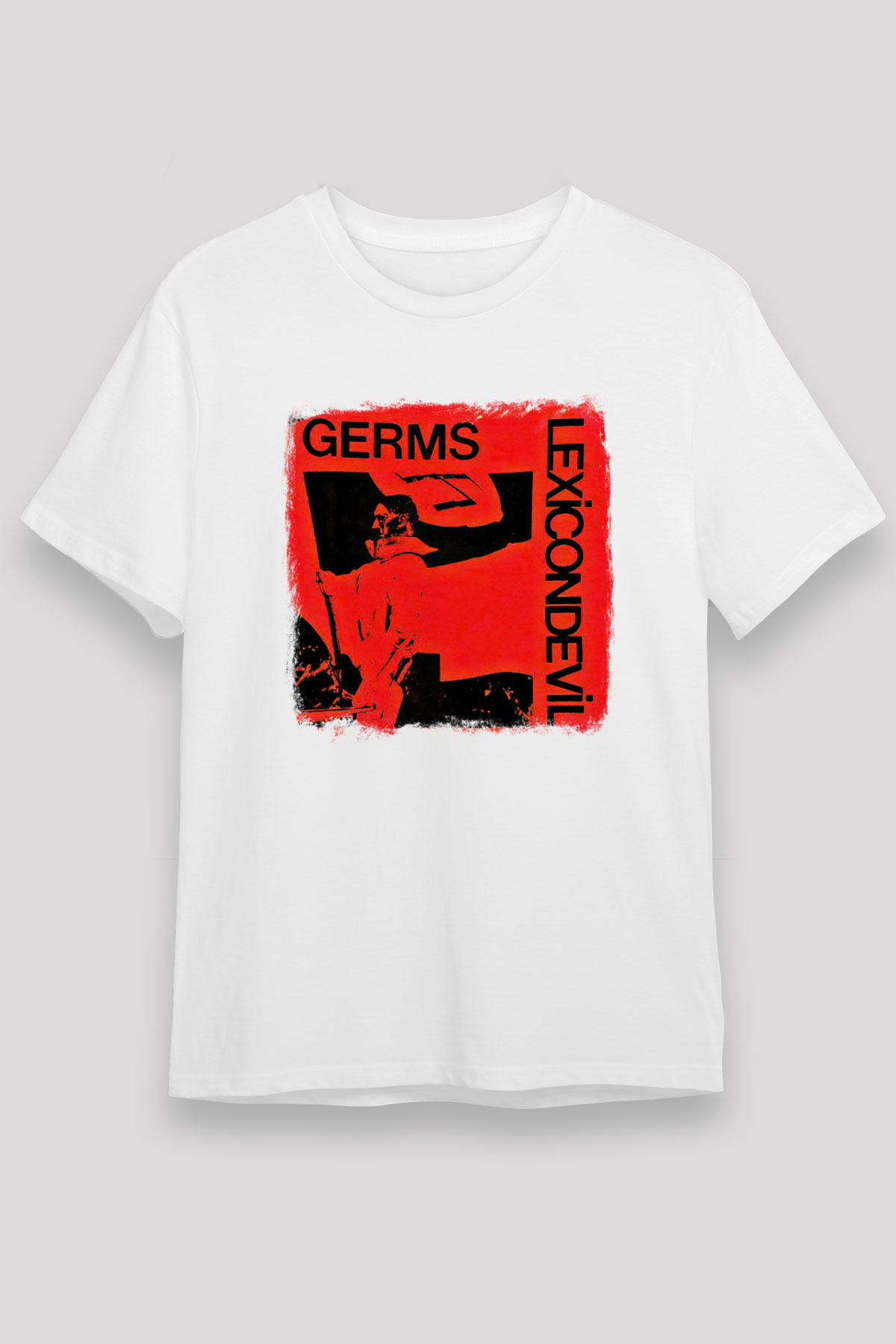 Germs Baskılı Unisex Beyaz Tişört
