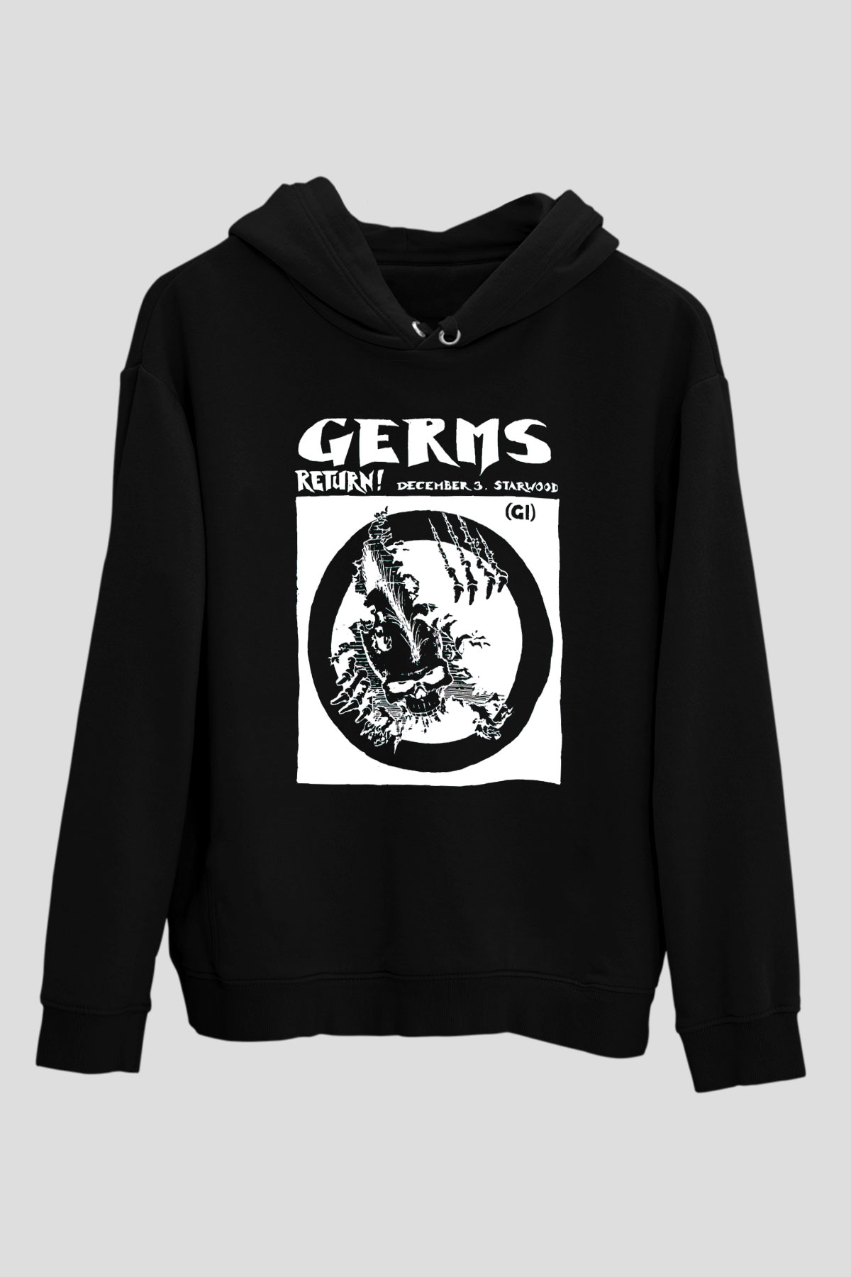Germs Siyah Unisex Hoodie
