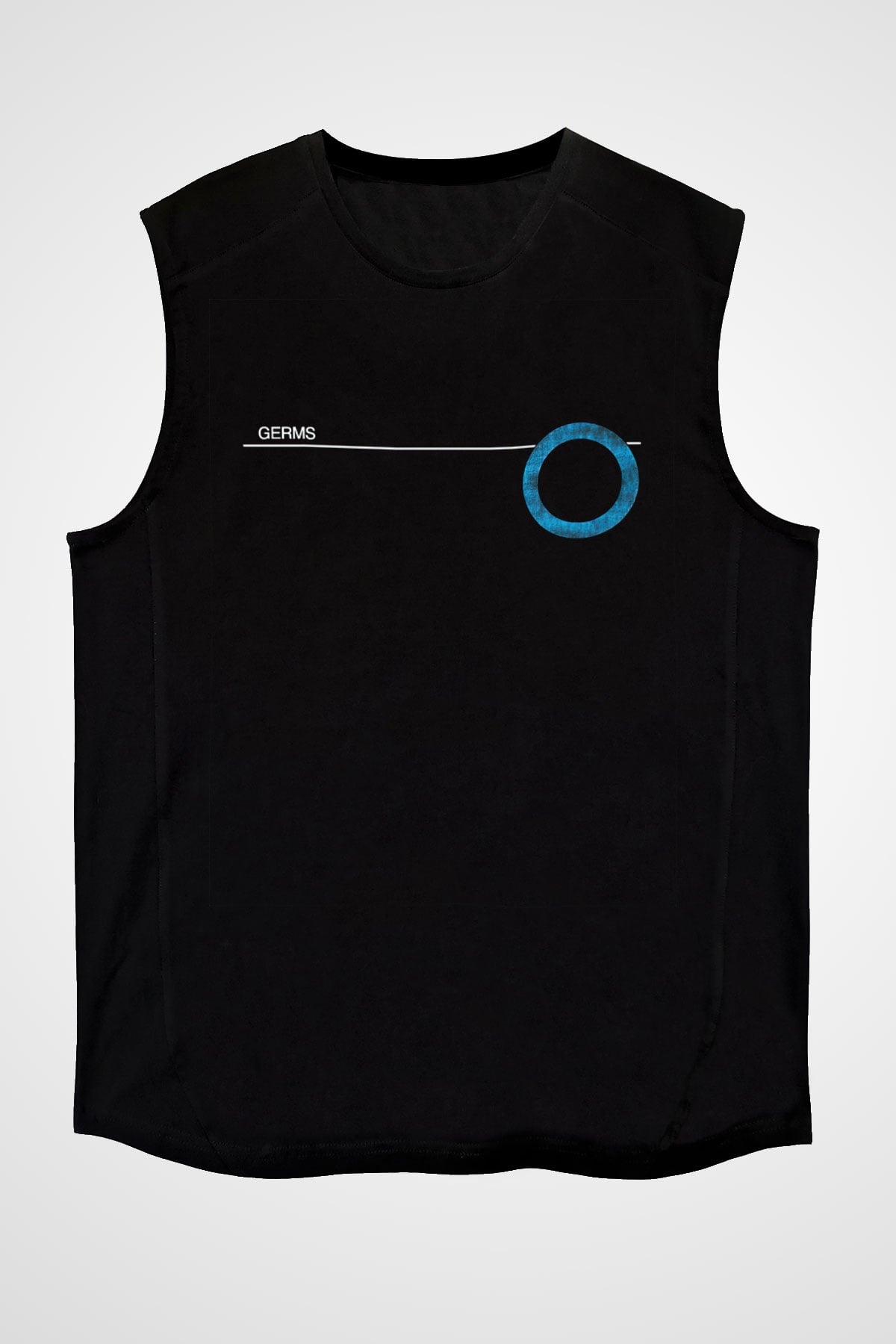 Germs Siyah Unisex Kolsuz Tişört