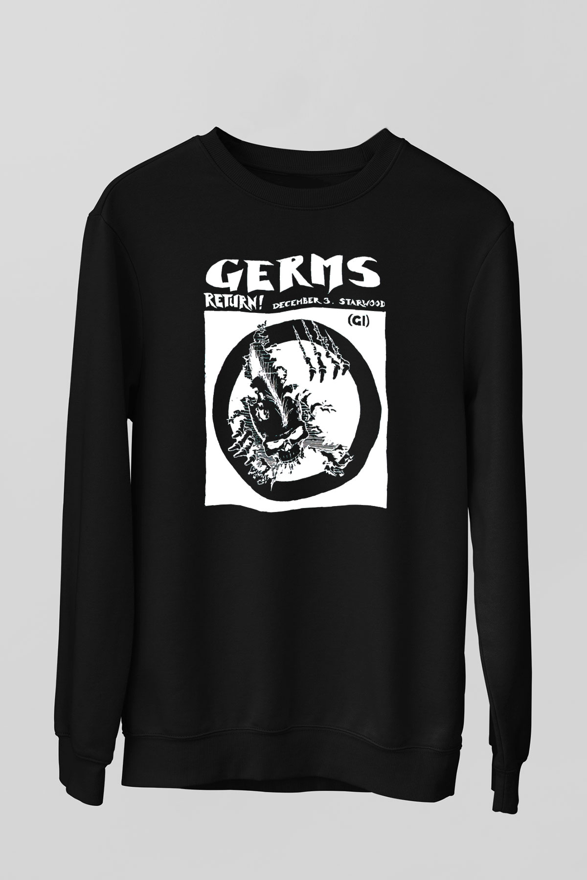 Germs Siyah Unisex Sweatshirt
