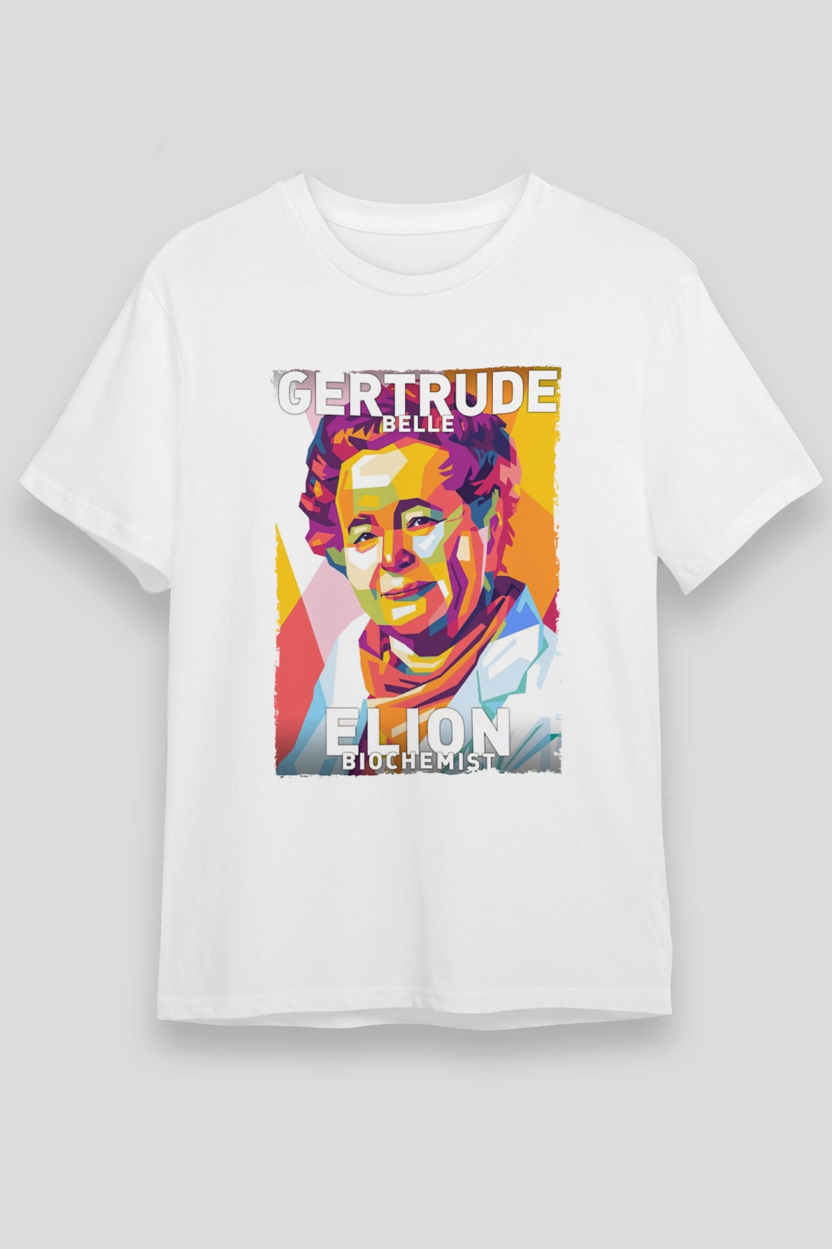 Gertrude B Elion Baskılı Unisex Beyaz Tişört - Tshirt
