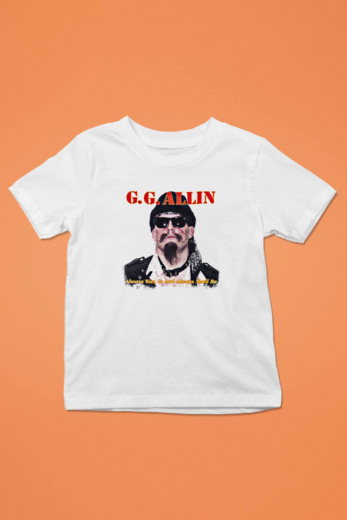 GG Allin Baskılı Unisex Beyaz Çocuk Tişört