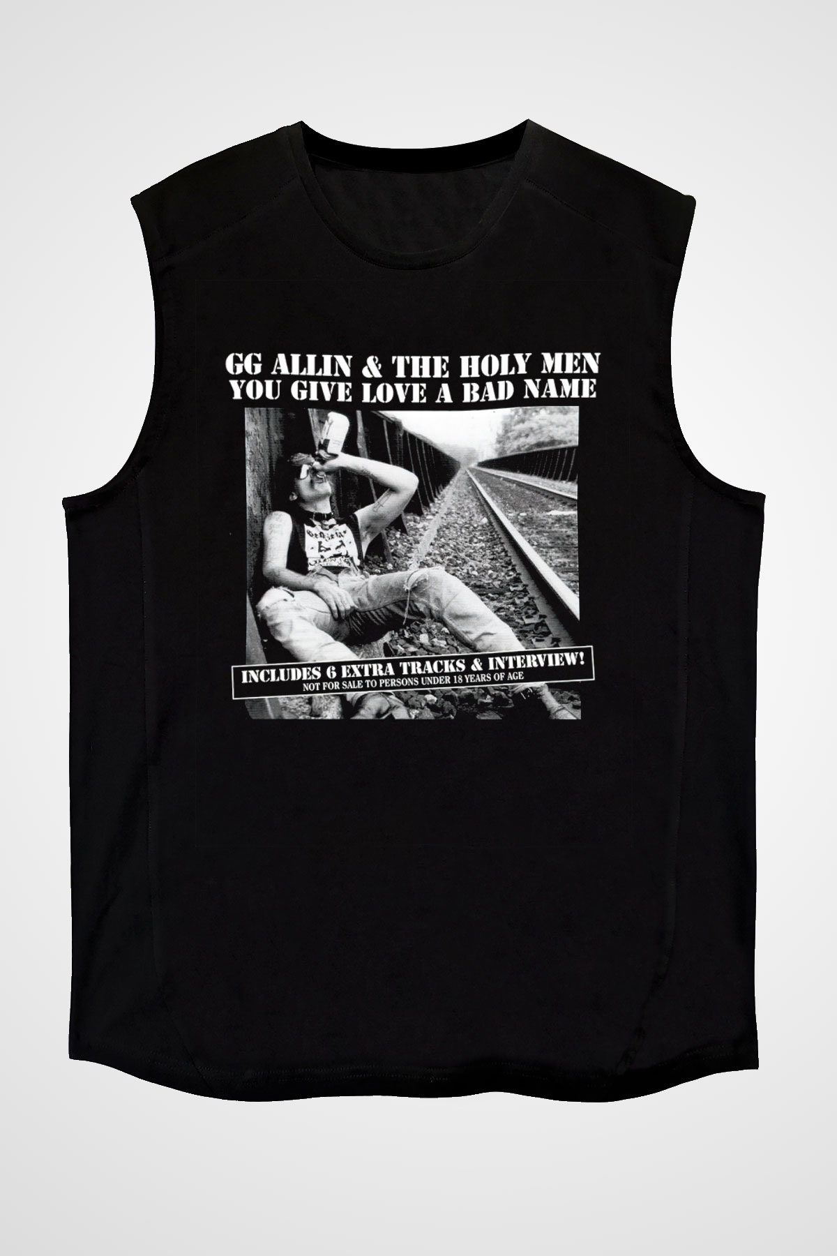GG Allin Siyah Unisex Kolsuz Tişört