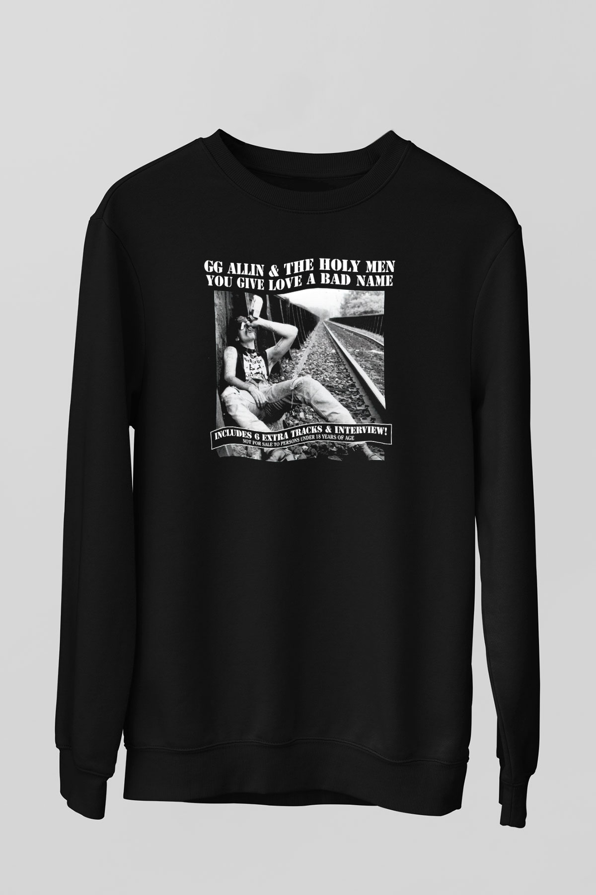 GG Allin Siyah Unisex Sweatshirt