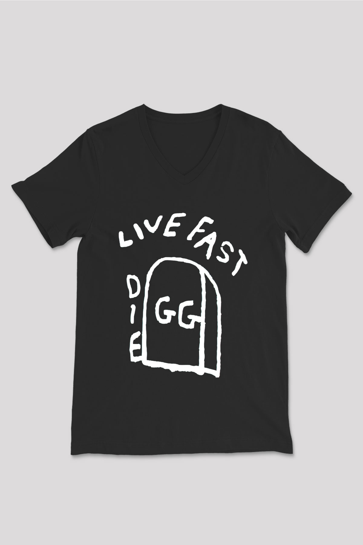 GG Allin Siyah Unisex V Yaka Tişört
