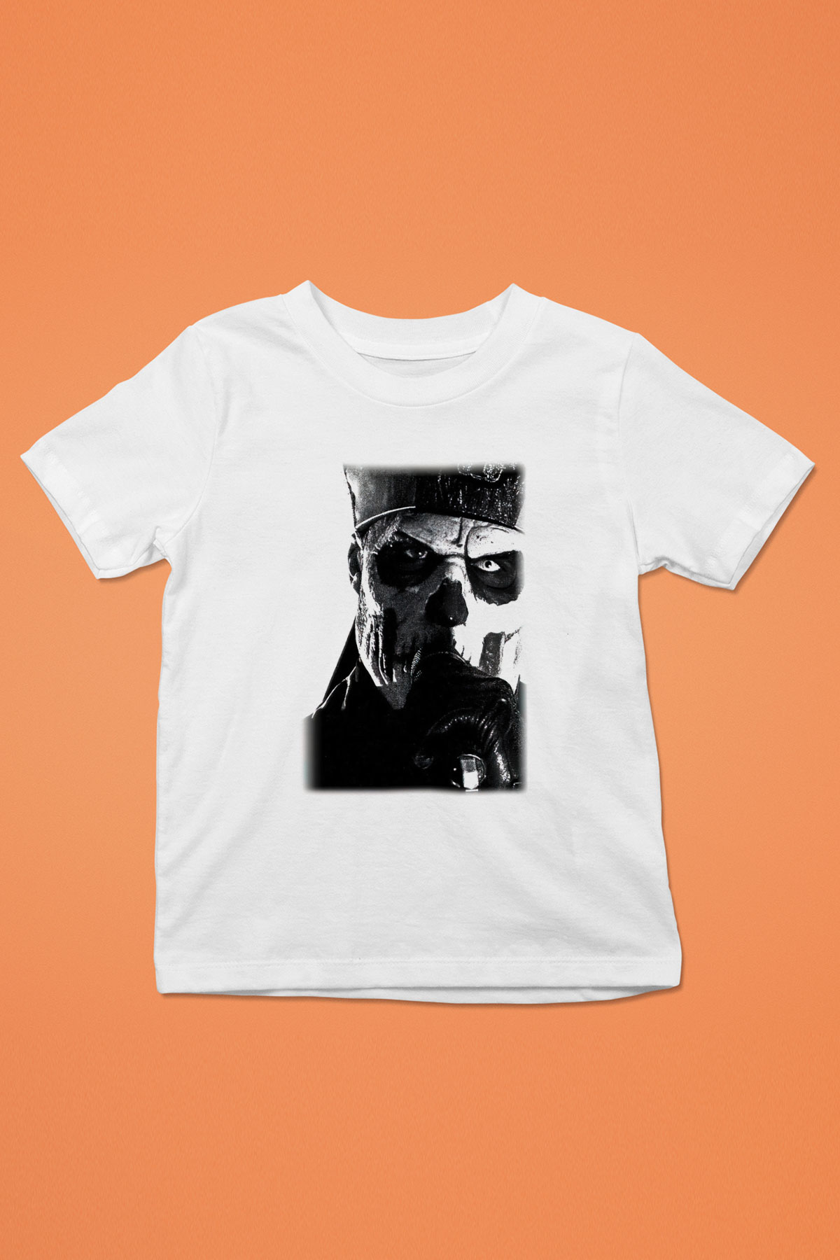 Ghost Baskılı Beyaz Unisex Çocuk Tişört