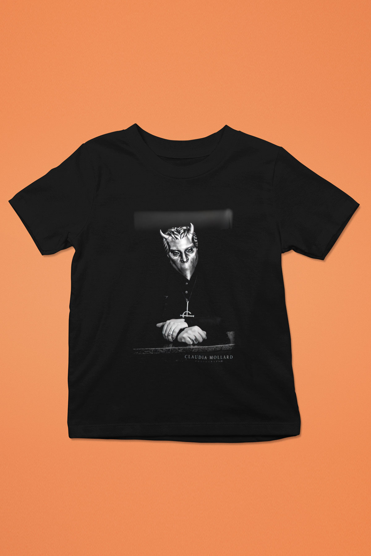 Ghost Baskılı Siyah Unisex Çocuk Tişört