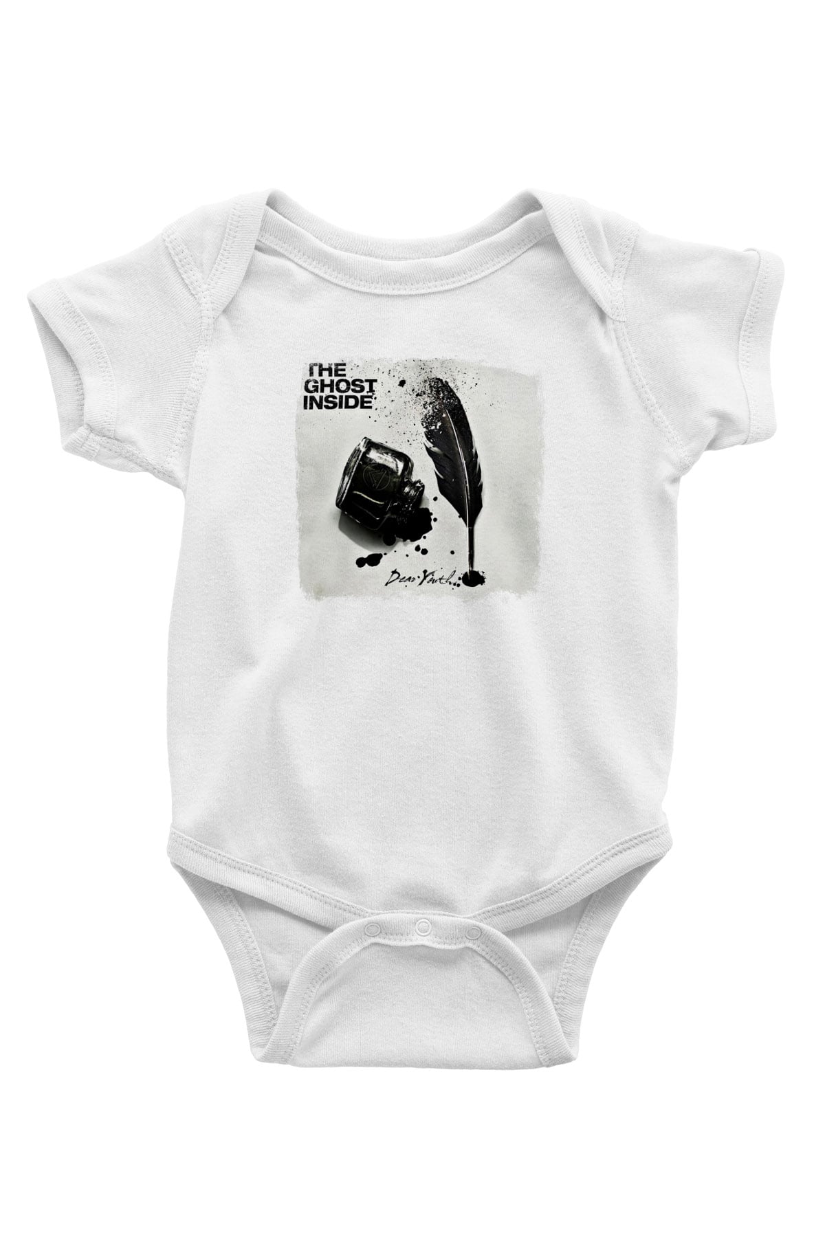 Ghost Inside Baskılı Unisex Beyaz Bebek Body - Zıbın