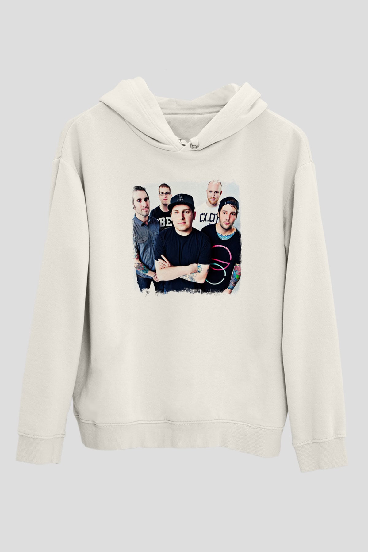 Ghost Inside Baskılı Unisex Beyaz Hoodie