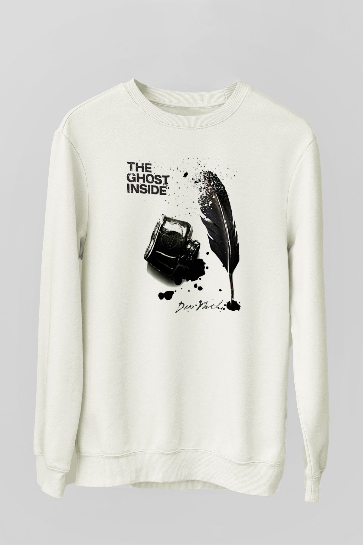 Ghost Inside Beyaz Unisex Sweatshirt