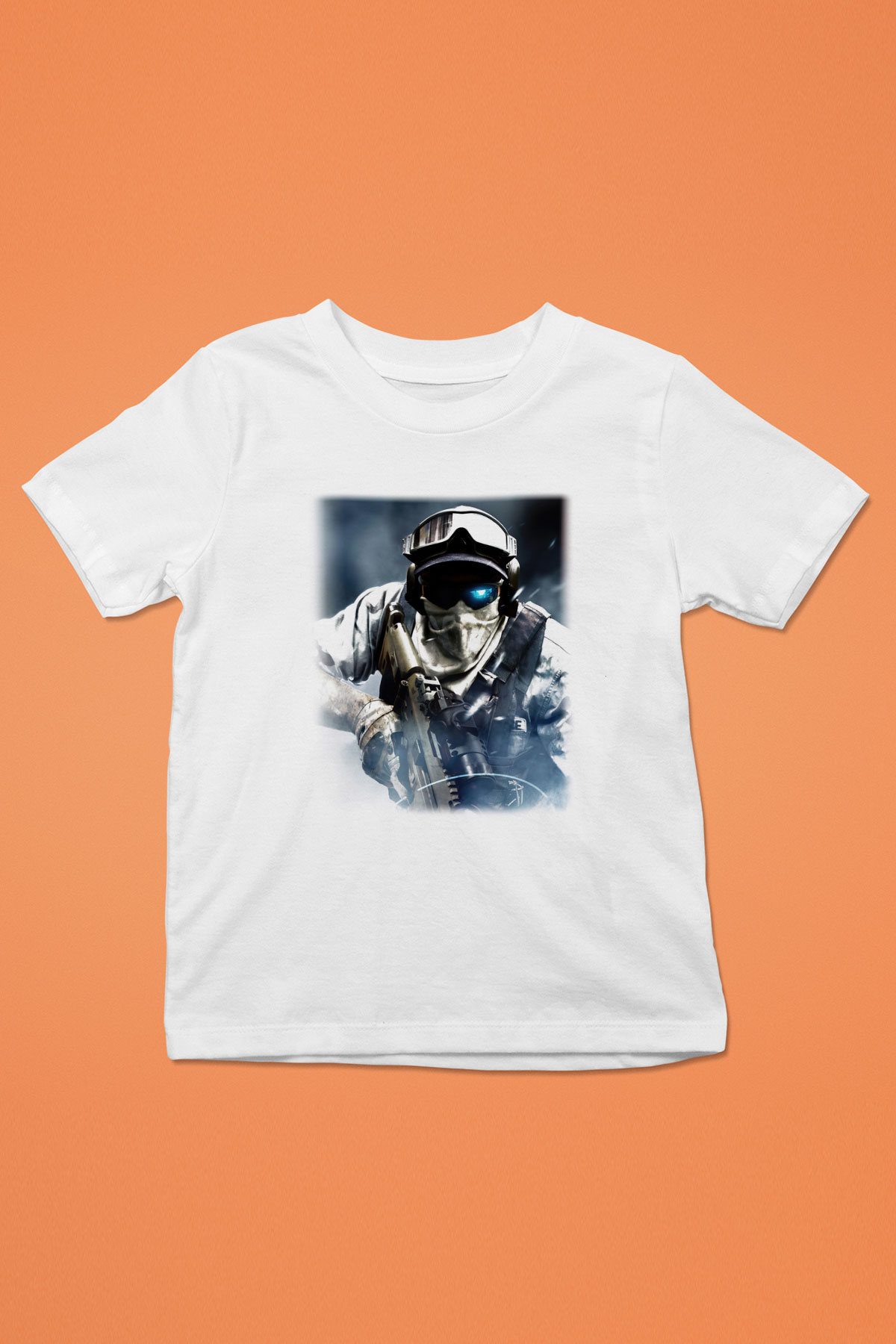 Ghost Recon Baskılı Beyaz Unisex Çocuk Tişört