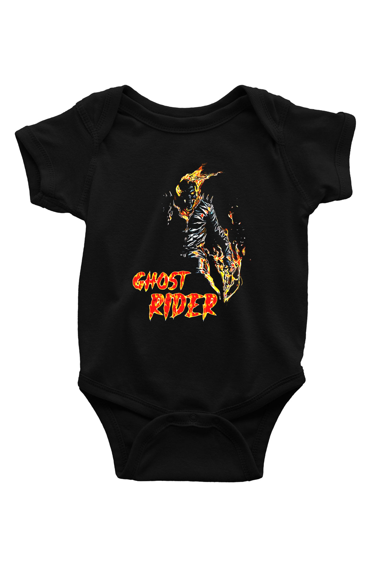 Ghost Rider Hayalet Sürücü Siyah Bebek Body - Zıbın