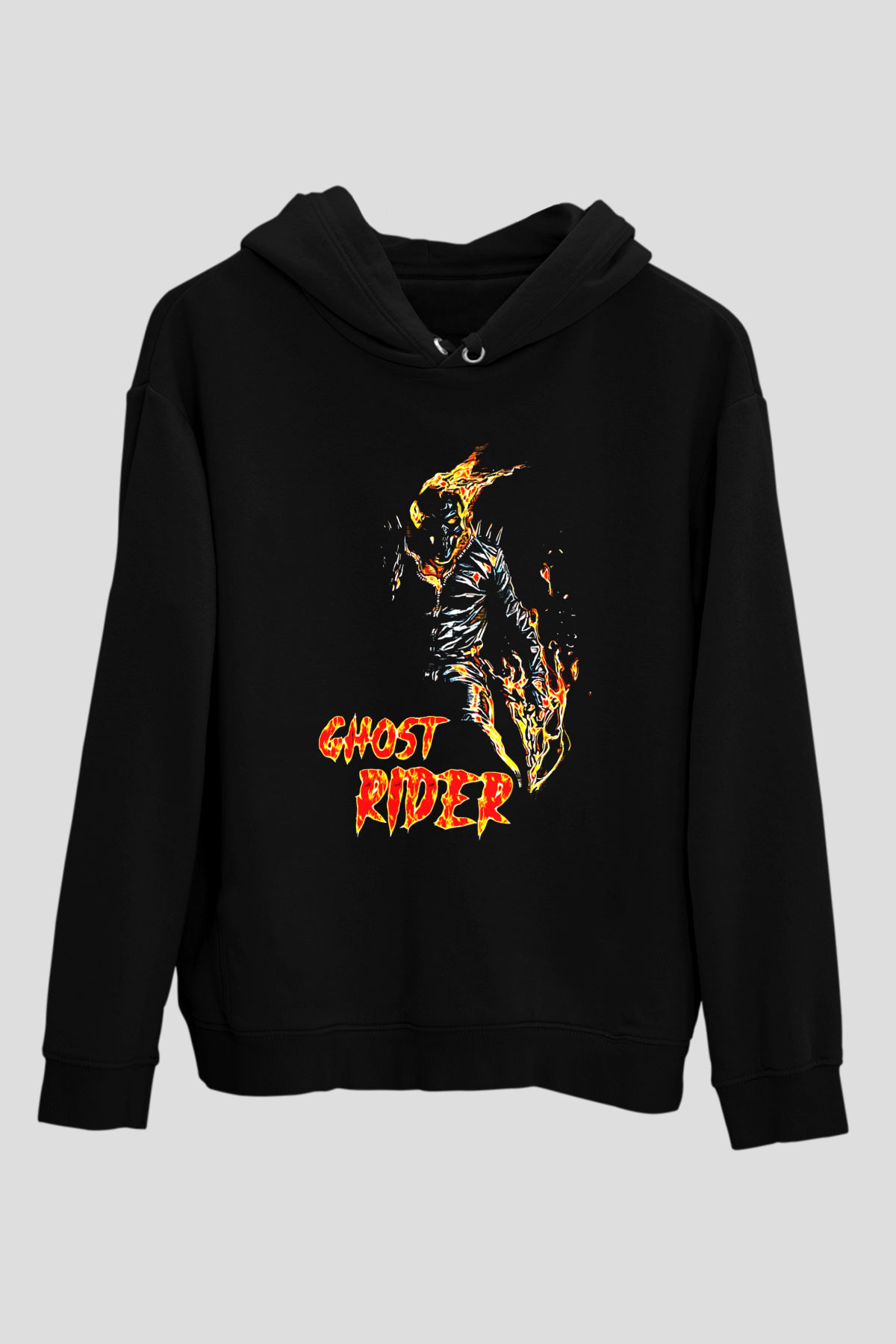 Ghost Rider Hayalet Sürücü Siyah Unisex Hoodie