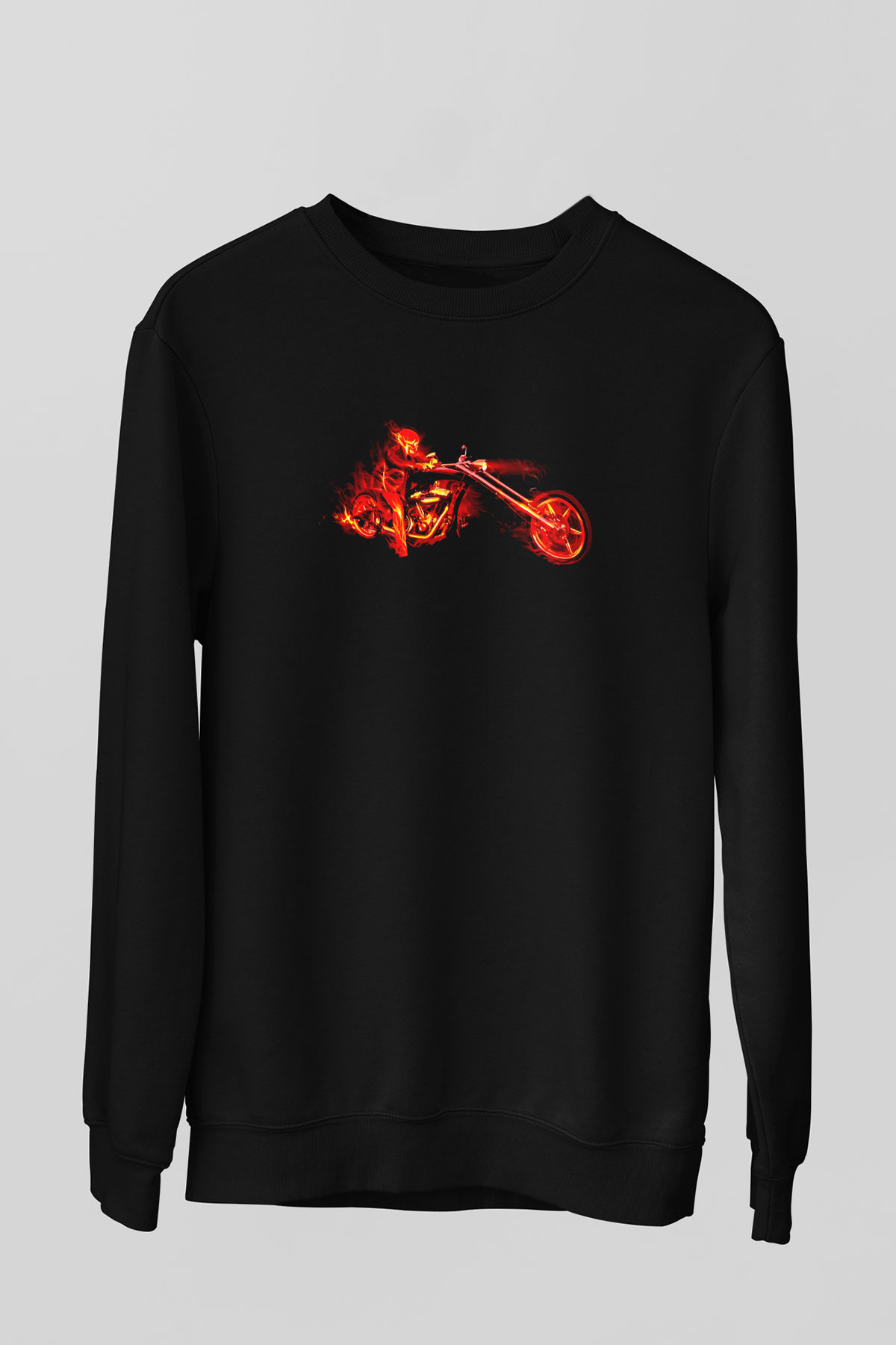 Ghost Rider Hayalet Sürücü Siyah Unisex  Sweatshirt