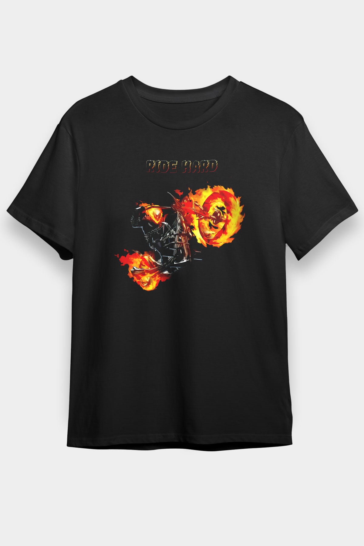Ghost Rider Hayalet Sürücü Siyah Unisex Tişört