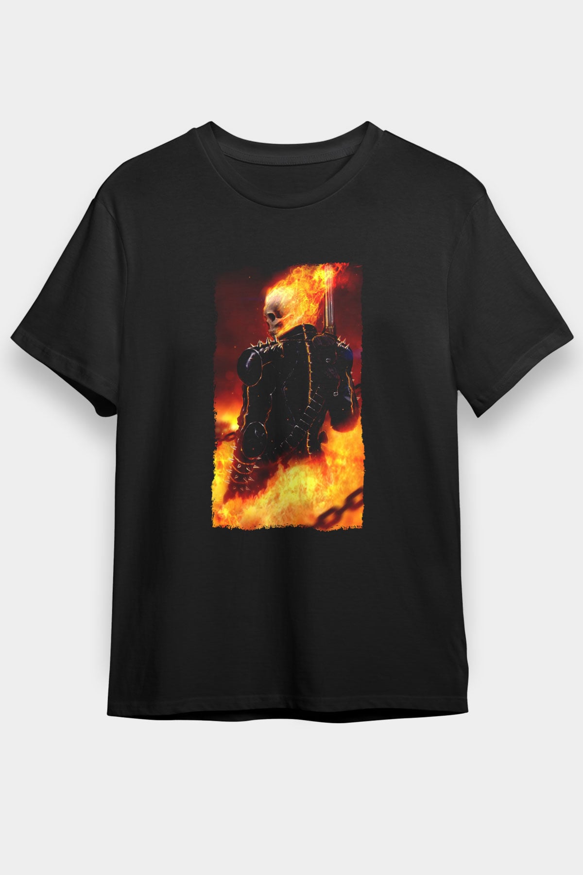 Ghost Rider Hayalet Sürücü Siyah Unisex Tişört