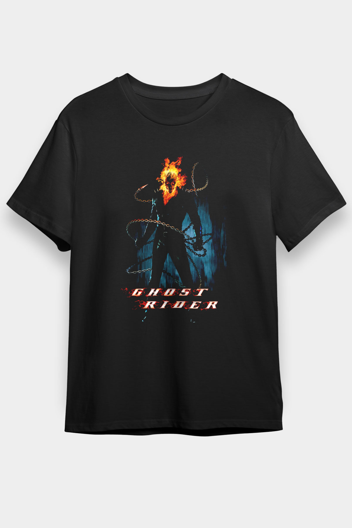 Ghost Rider Hayalet Sürücü Siyah Unisex Tişört