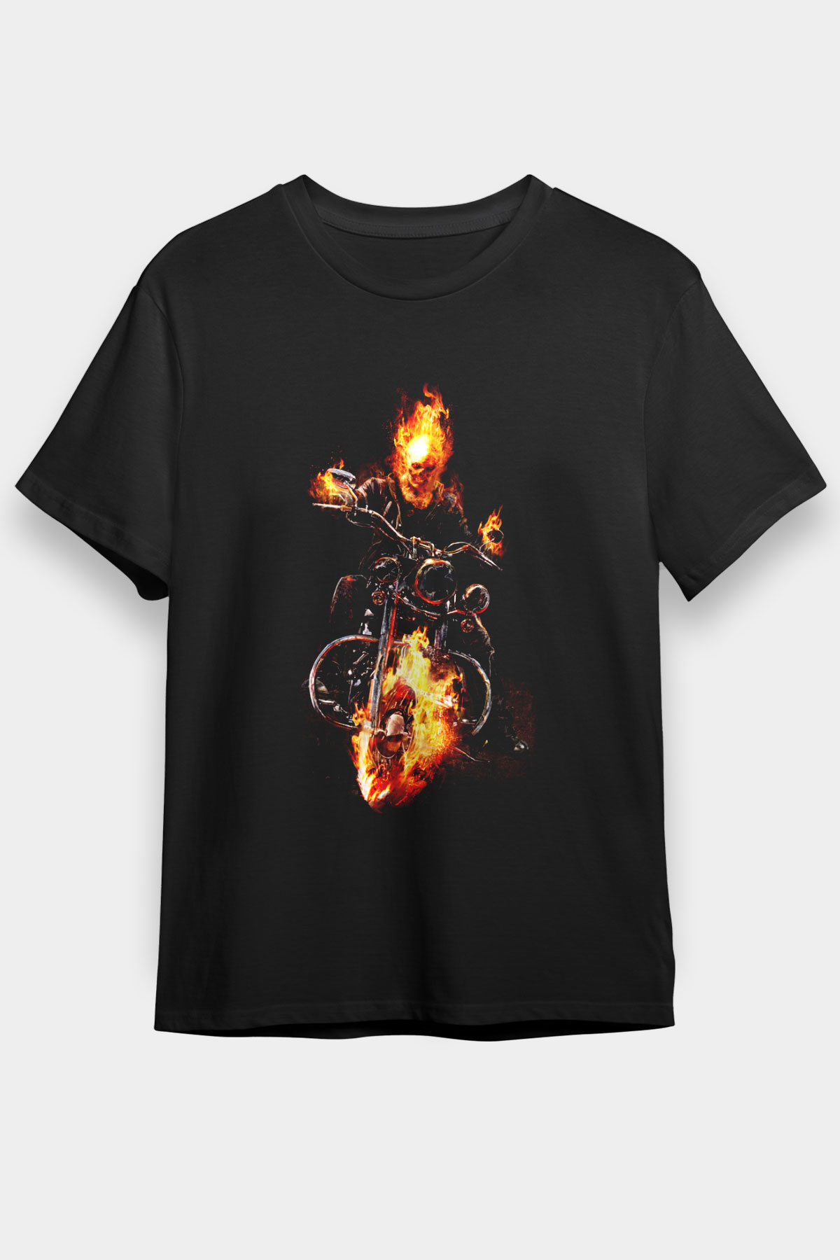 Ghost Rider Hayalet Sürücü Siyah Unisex Tişört