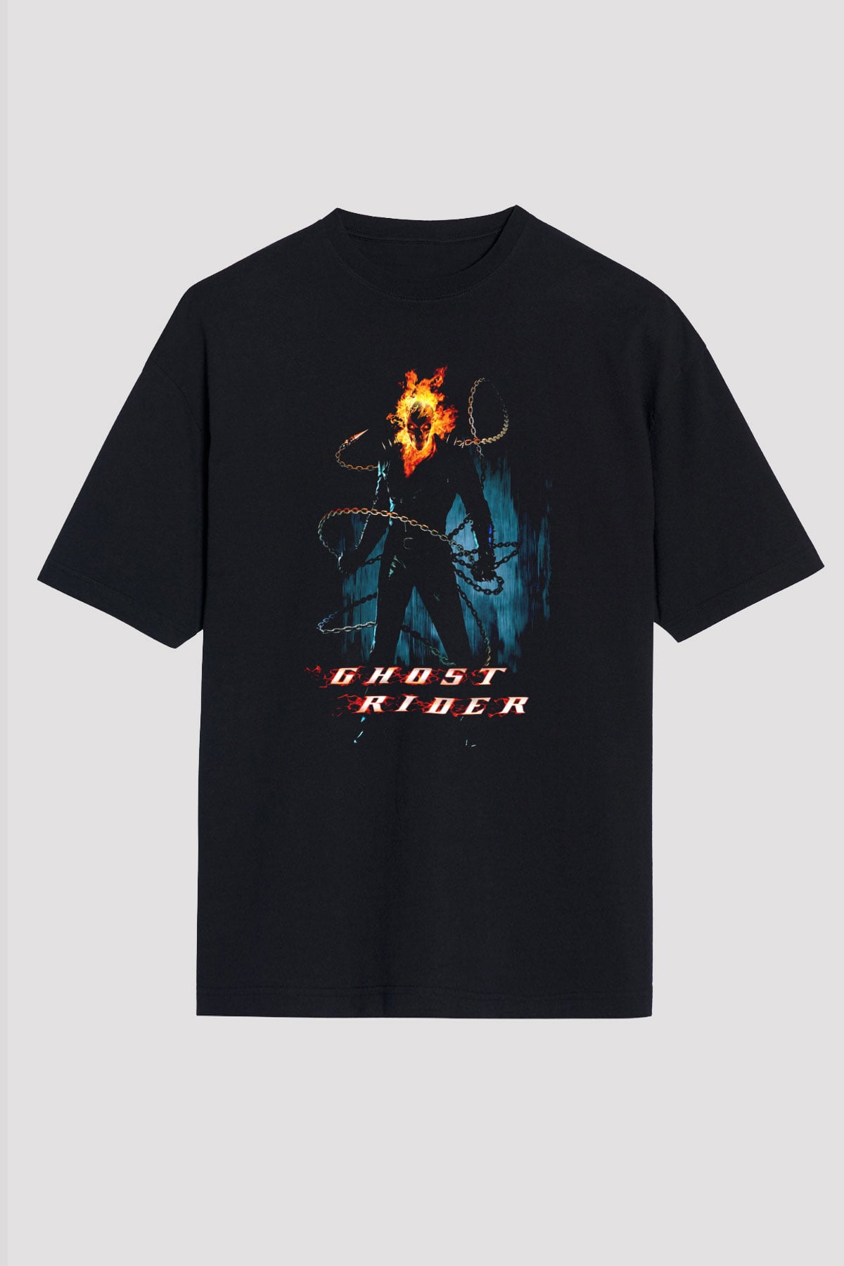 Ghost Rider Hayalet Sürücü Siyah Unisex Tişört
