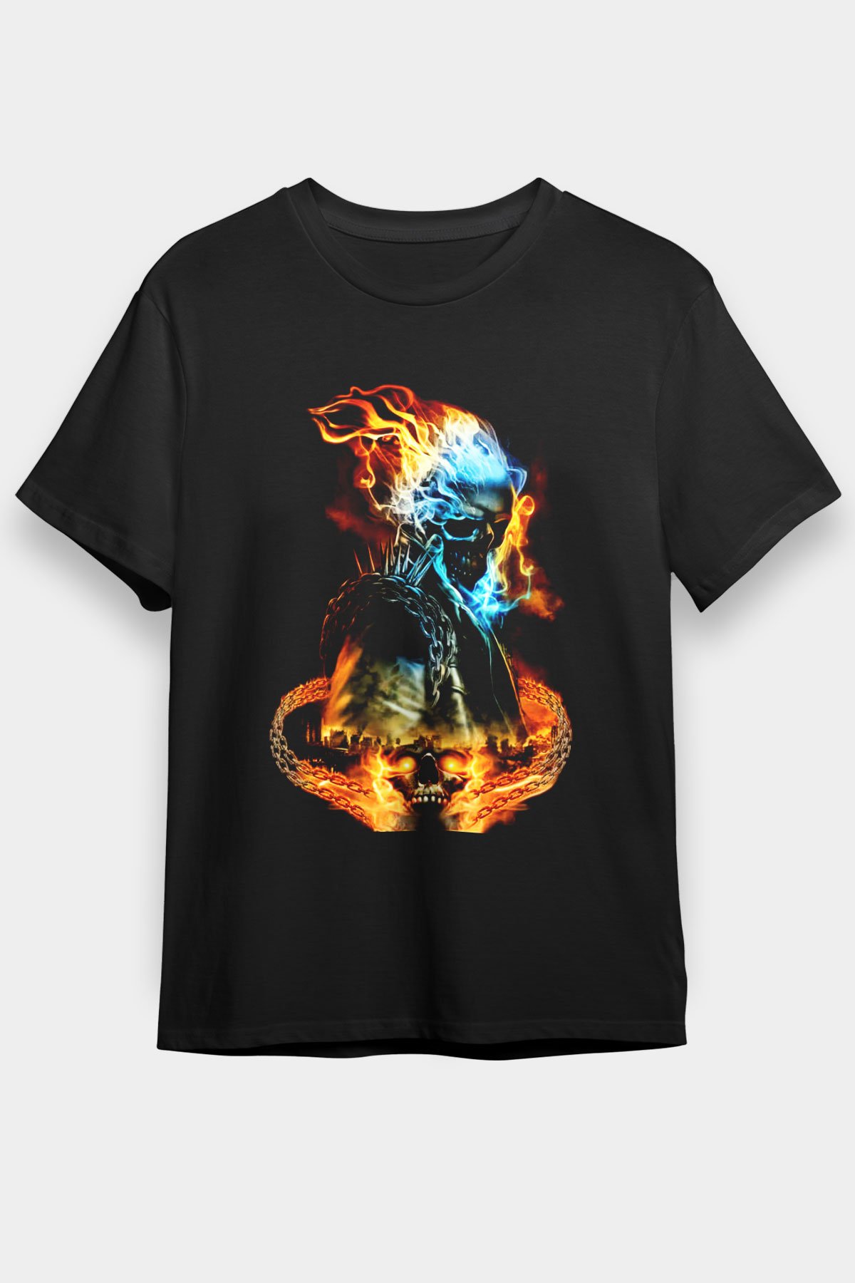 Ghost Rider Siyah Unisex Graphic Tee - STREETWEAR