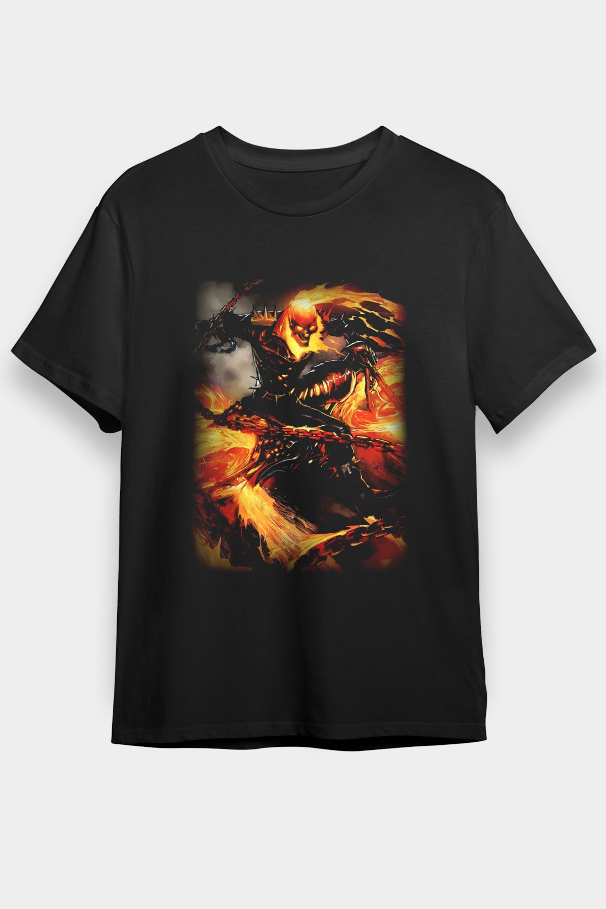 Ghost Rider Siyah Unisex Graphic Tee - STREETWEAR