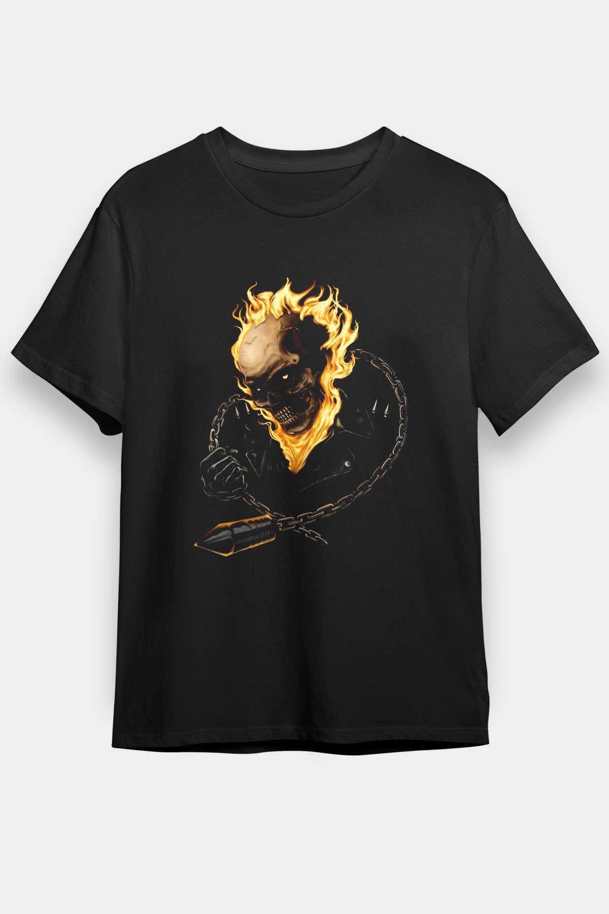 Ghost Rider Siyah Unisex Graphic Tee - STREETWEAR