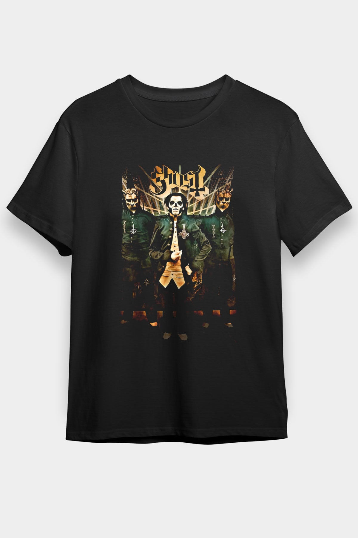 Ghost Siyah Unisex Tişört T-Shirt - TişörtFabrikası