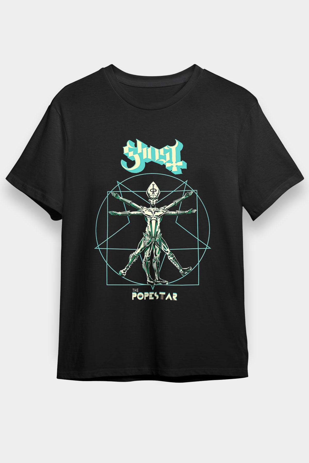 Ghost Siyah Unisex Tişört T-Shirt - TişörtFabrikası