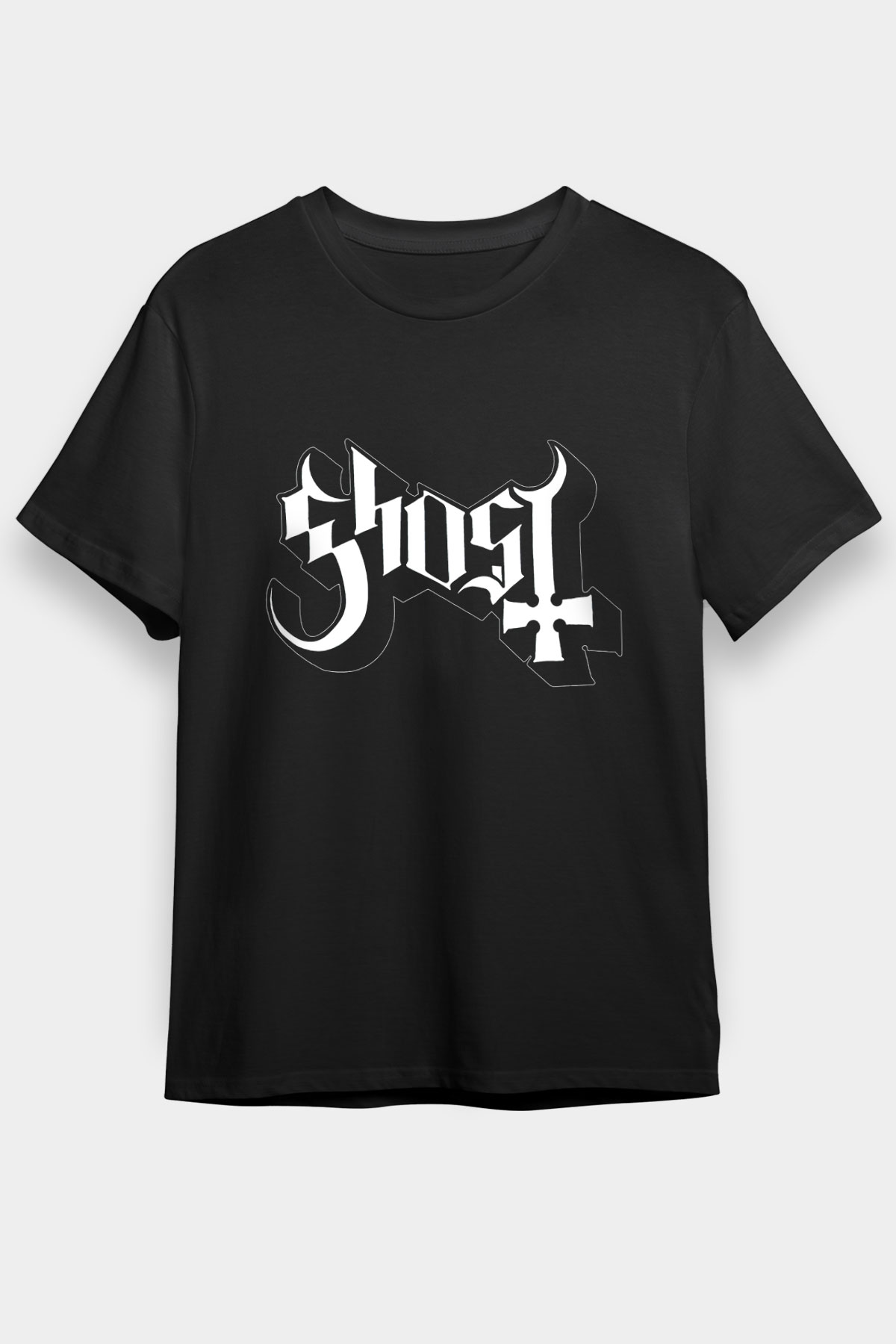 Ghost Siyah Unisex Tişört T-Shirt - TişörtFabrikası