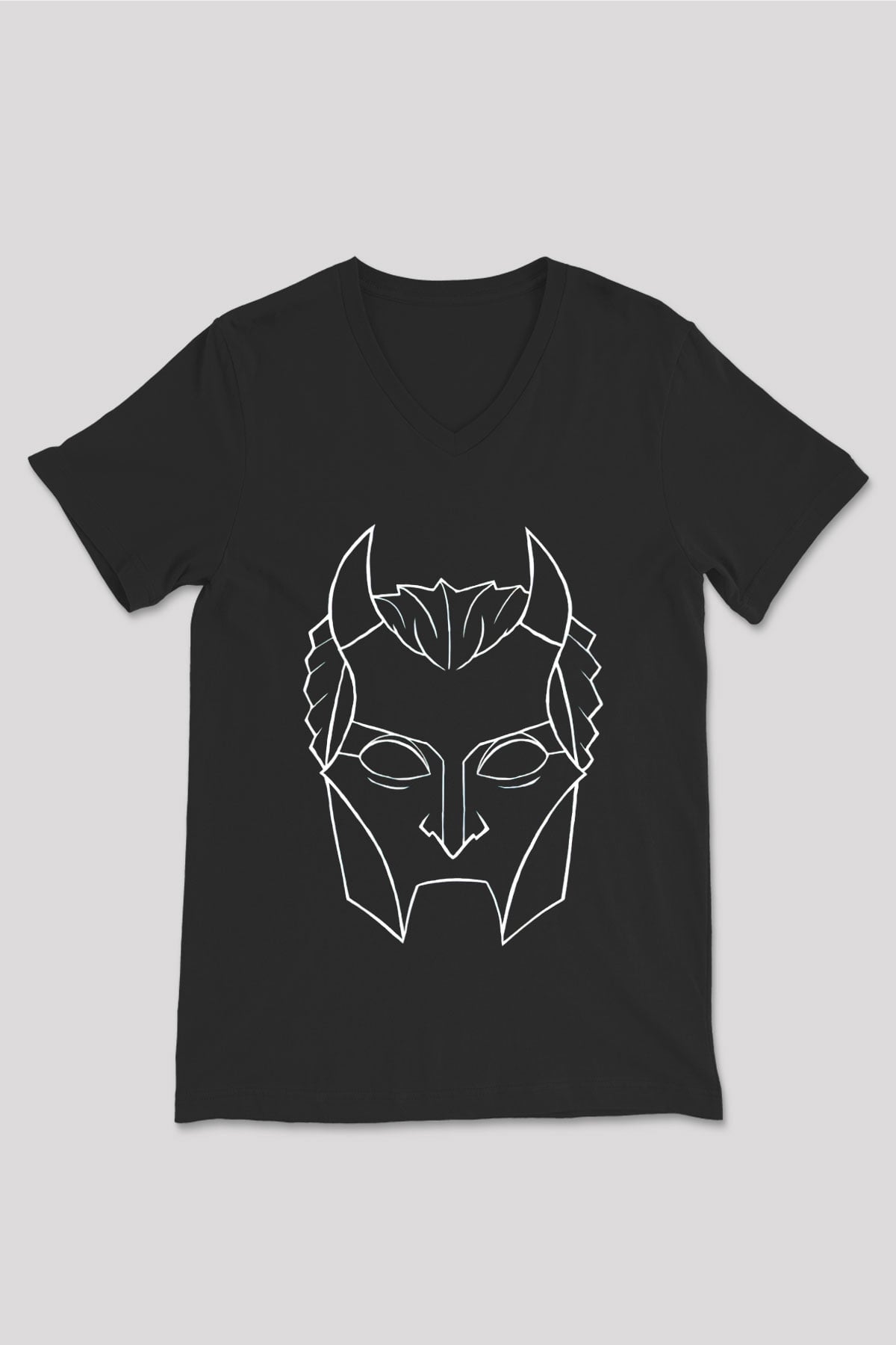 Ghost Siyah Unisex V Yaka Tişört