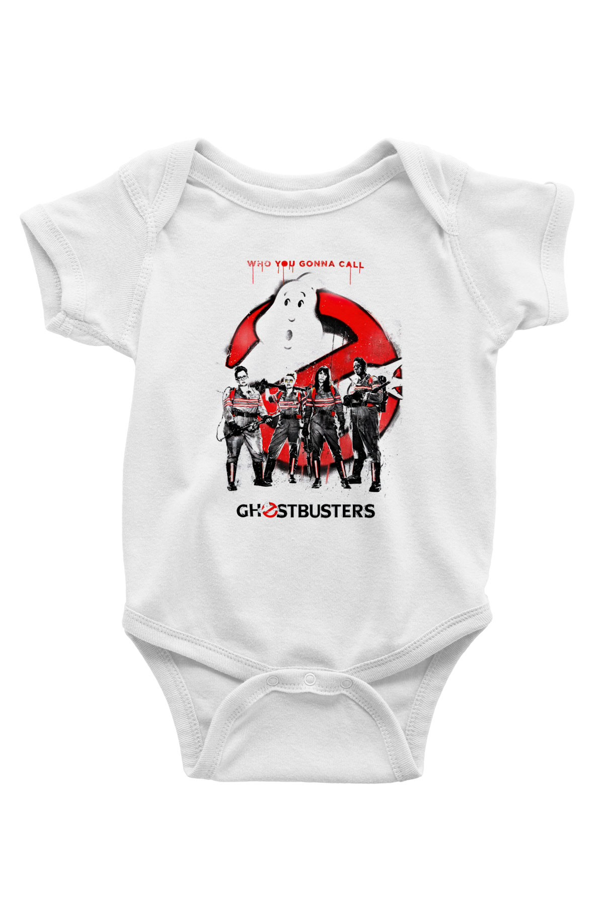 Ghostbusters Hayalet Avcıları Baskılı Beyaz Unisex Bebek Body - Zıbın