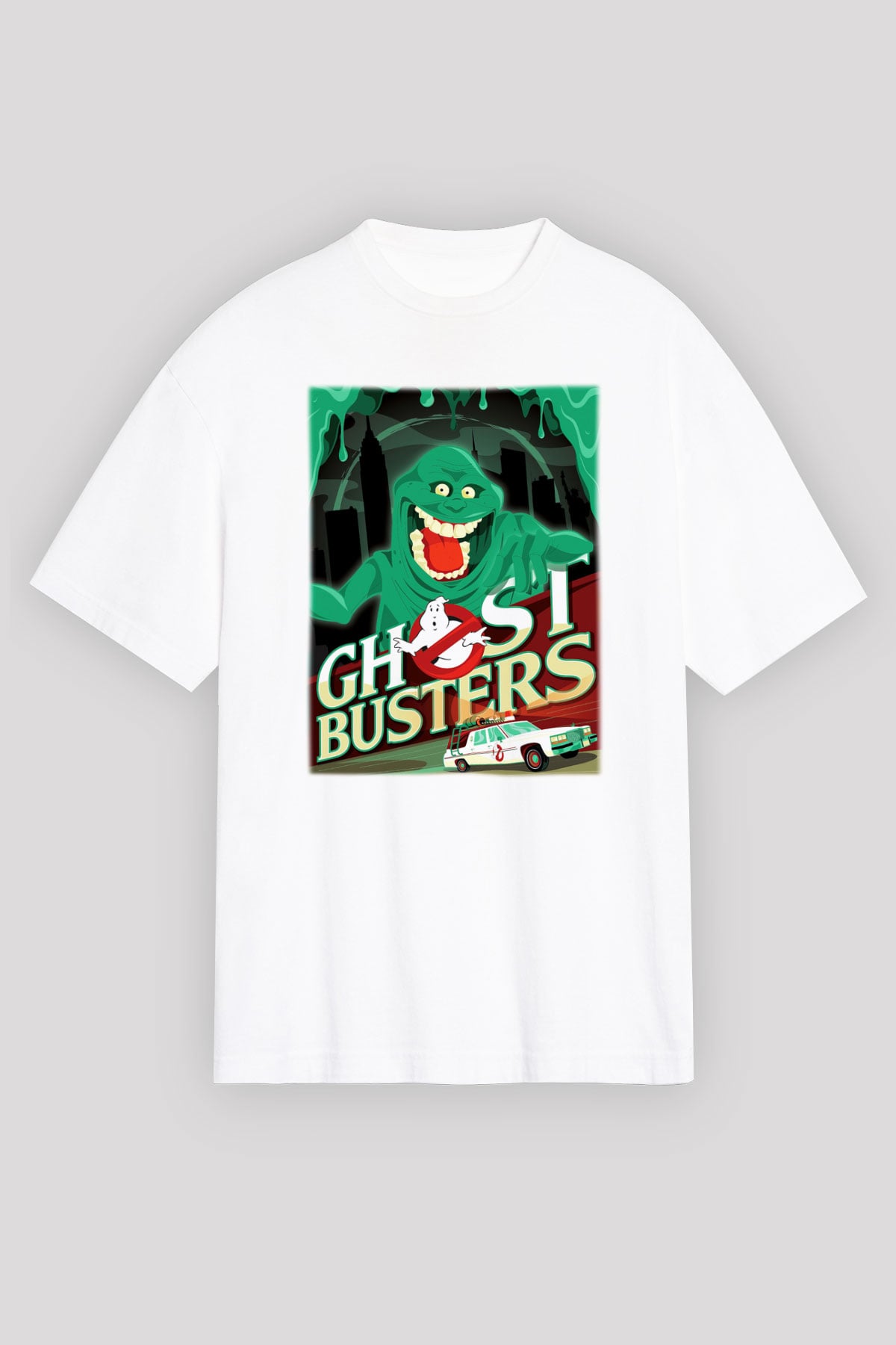 Ghostbusters Hayalet Avcıları Beyaz Unisex Oversize Tişört T-Shirt