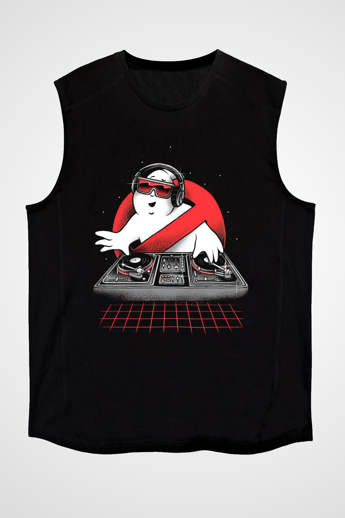 Ghostbusters Hayalet Avcıları Siyah Unisex Kolsuz Tişört