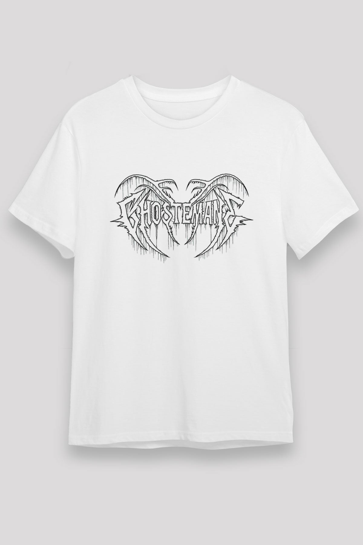Ghostemane Baskılı Unisex Beyaz Tişört - Tshirt