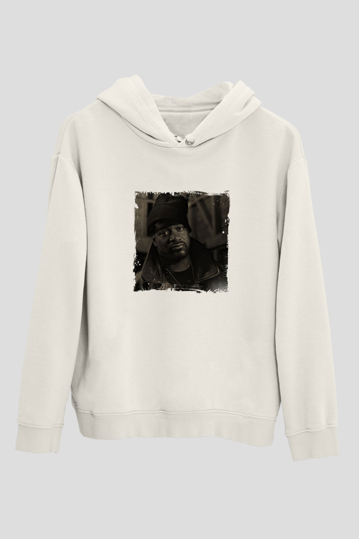 Ghostface Killah Baskılı Unisex Beyaz Kapüşonlu Sweatshirt