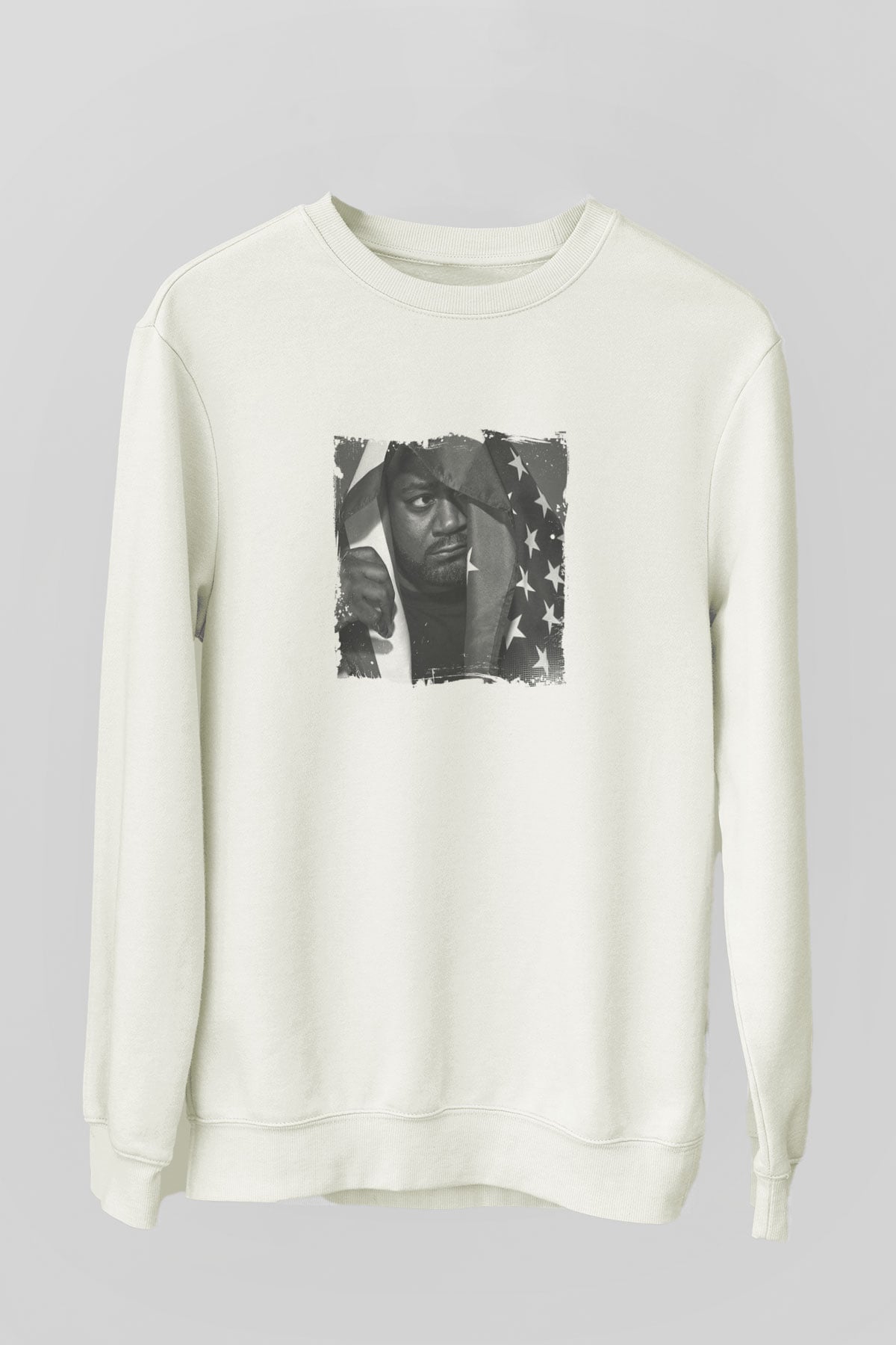 Ghostface Killah Baskılı Unisex Beyaz Sweatshirt