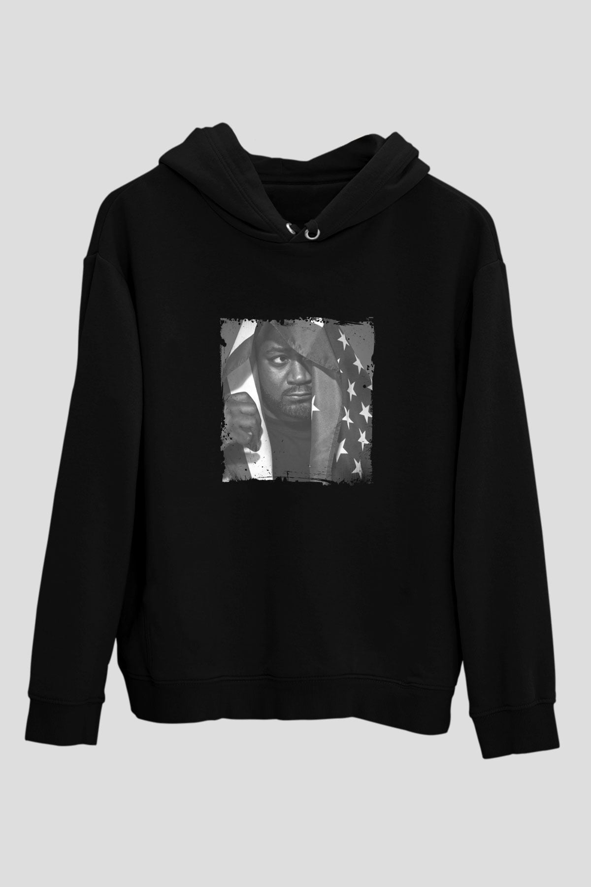 Ghostface Killah Baskılı Unisex Siyah Hoodie