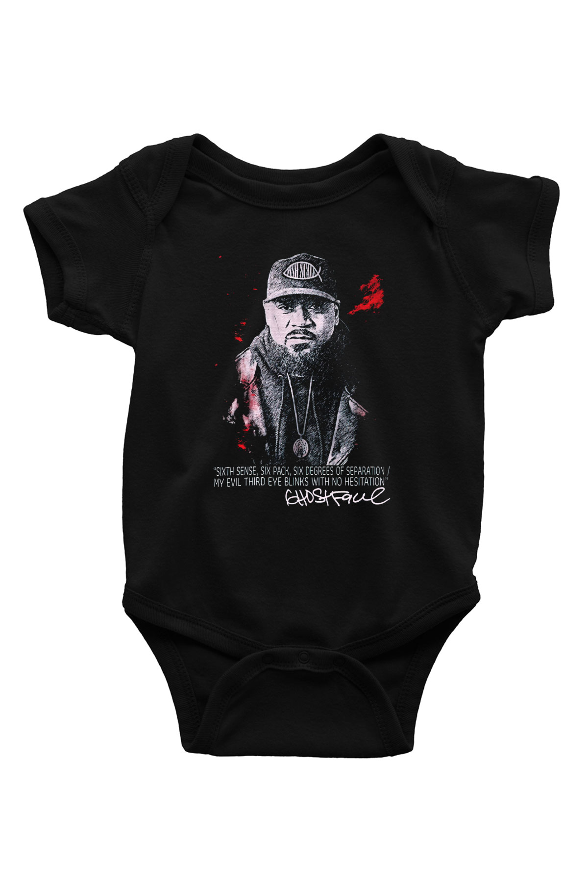 Ghostface Killah Siyah Bebek Body - Zıbın