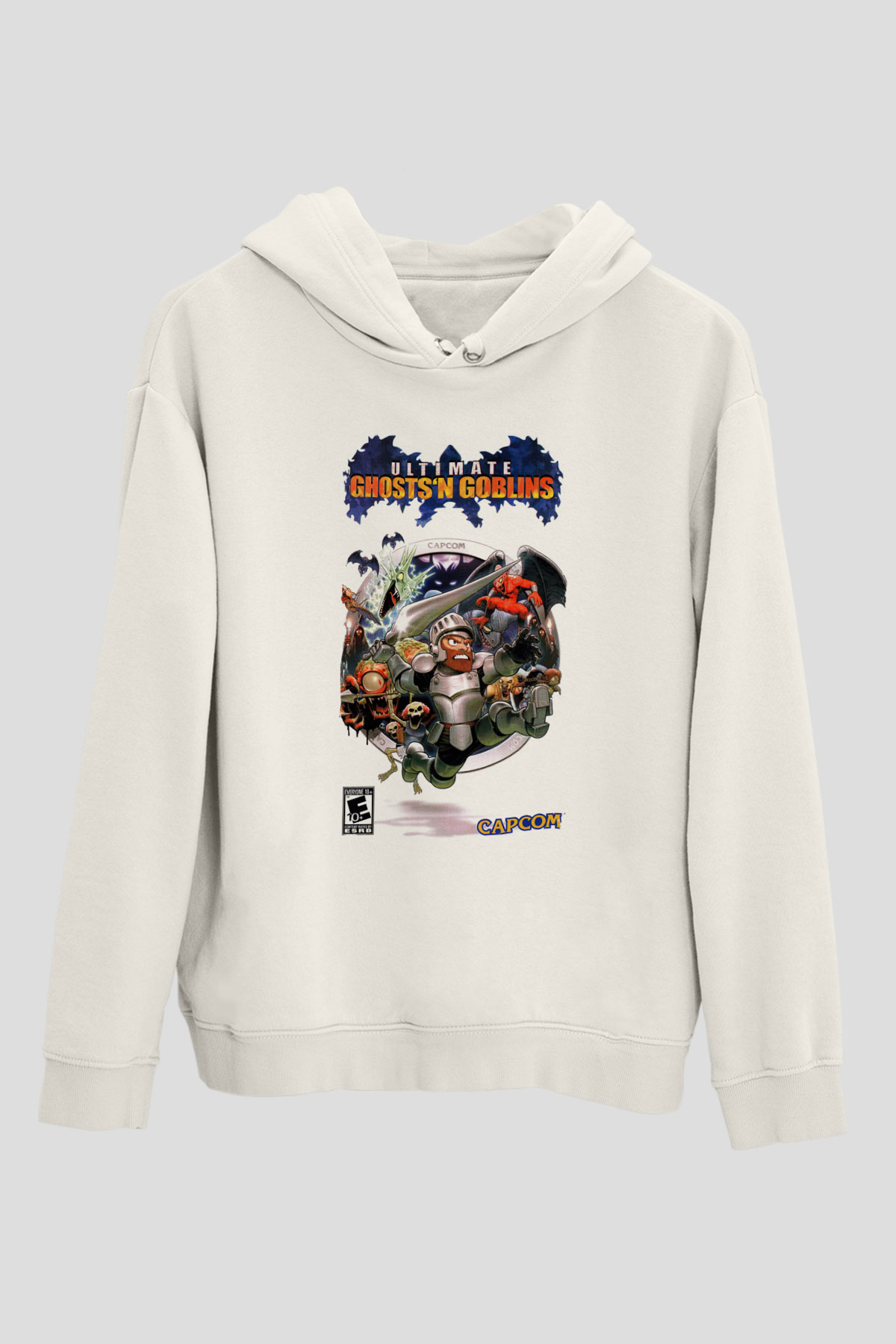 Ghosts 'n Goblins Beyaz Unisex Hoodie