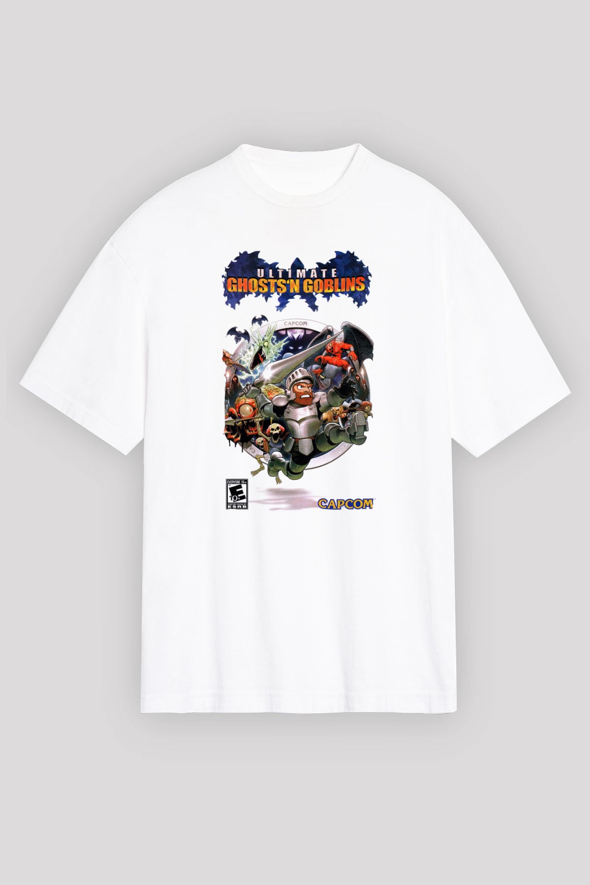 Ghosts 'n Goblins Beyaz Unisex Tişört T-Shirt