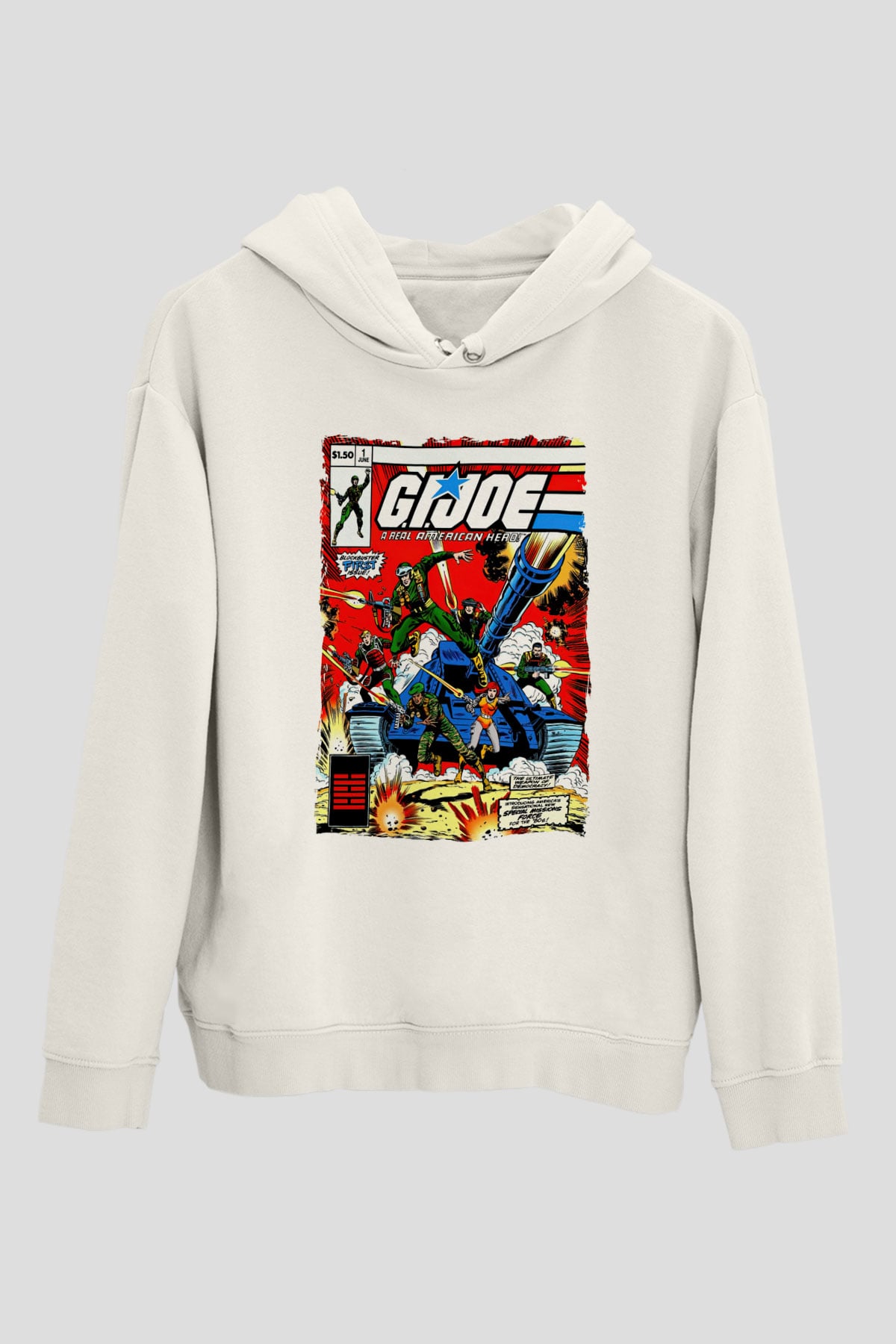 GI JOE Beyaz Unisex Hoodie